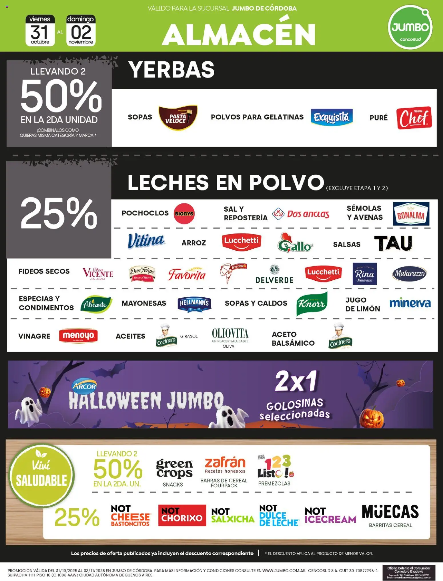 Jumbo - Ofertas Extremo | Córdoba │ válido desde el 31.10.2025 | Página: 3 | Productos: Sal, Oliva, Jugo, Pasta