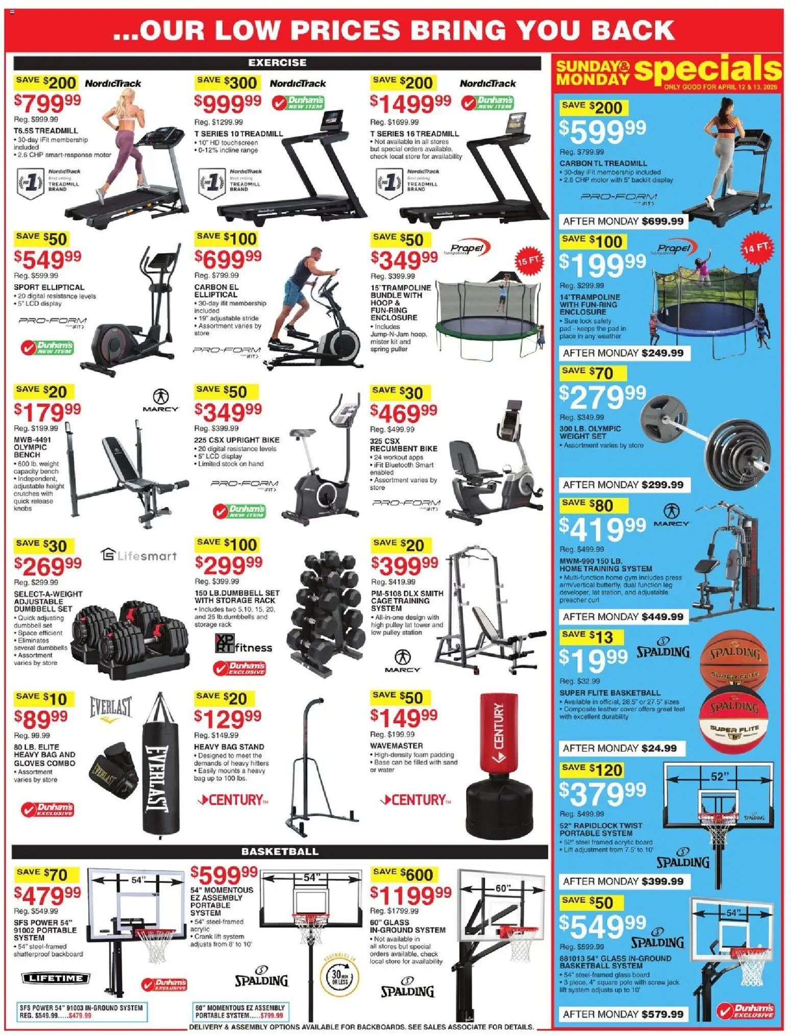 Dunham's Sports Weekly Ad - valid from 11.04.2026 | Page: 9 | Products: Press, Acrylic, Bag, Weight