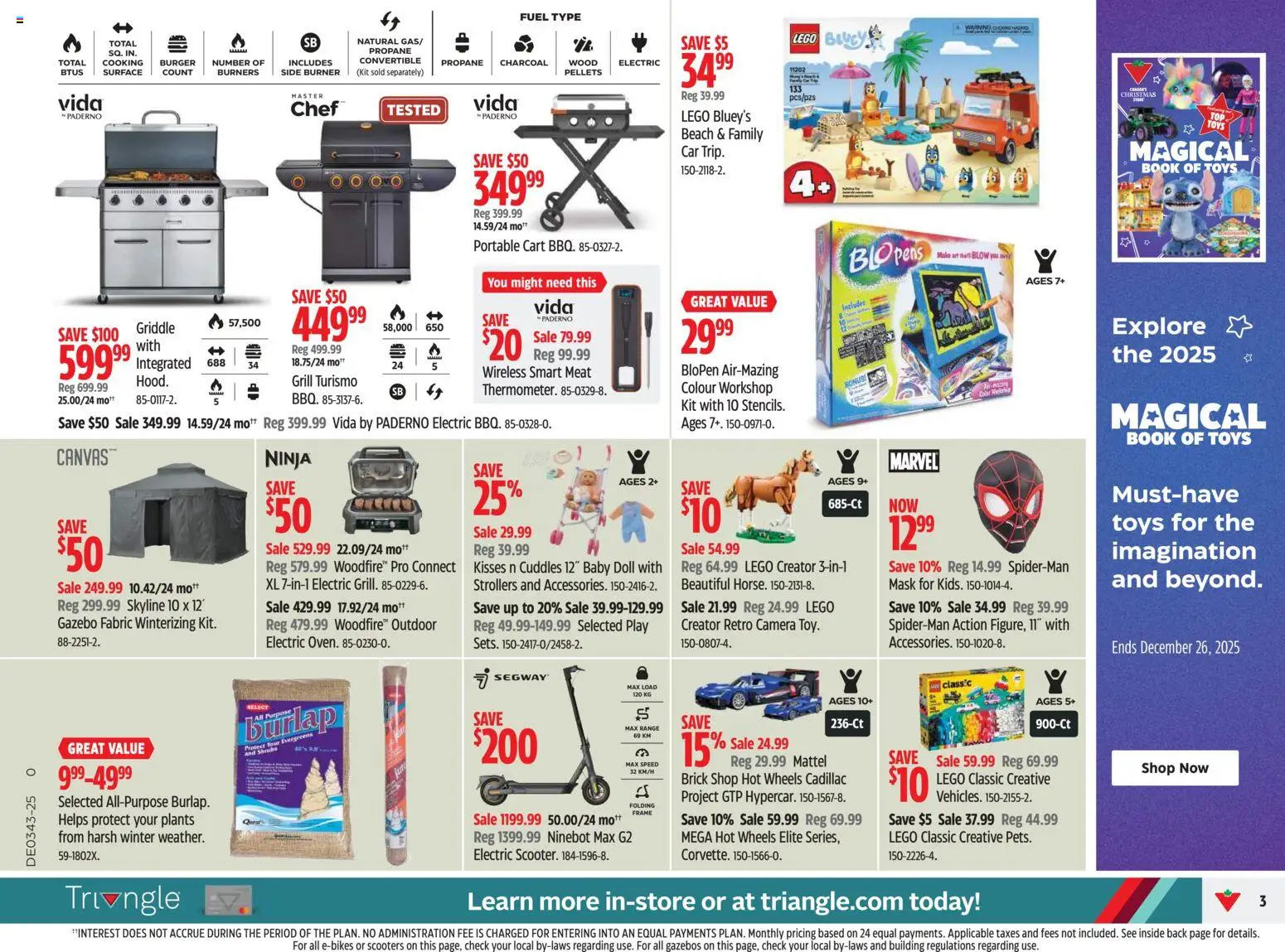 Canadian Tire flyer valid from 16.10.2025 | Page: 3 | Products: Camera, Grill, Mask