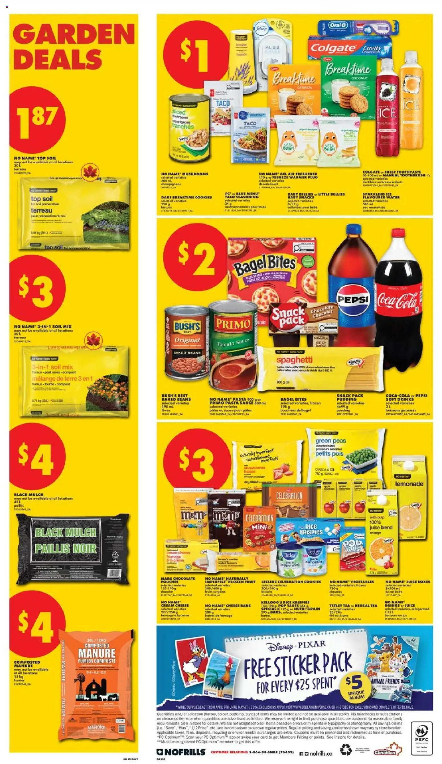 No Frills flyer valid from 09.04.2026 | Page: 4 | Products: Rice, Cream, Cookies, Toothpaste
