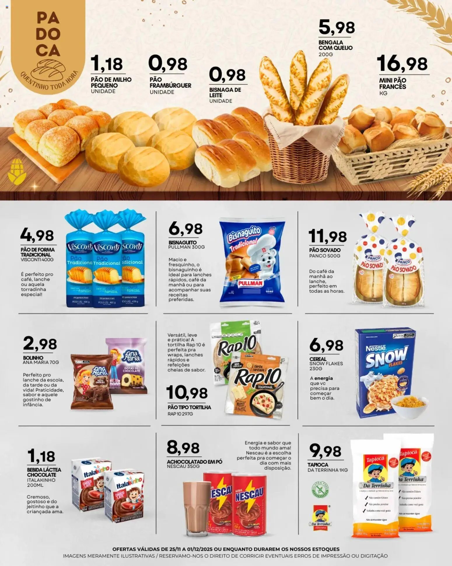 Mercadão Atacadista Folheto - válido de 25.11.2025 | Página: 7 | Produtos: Queijo, Café, Chocolate, Bebida