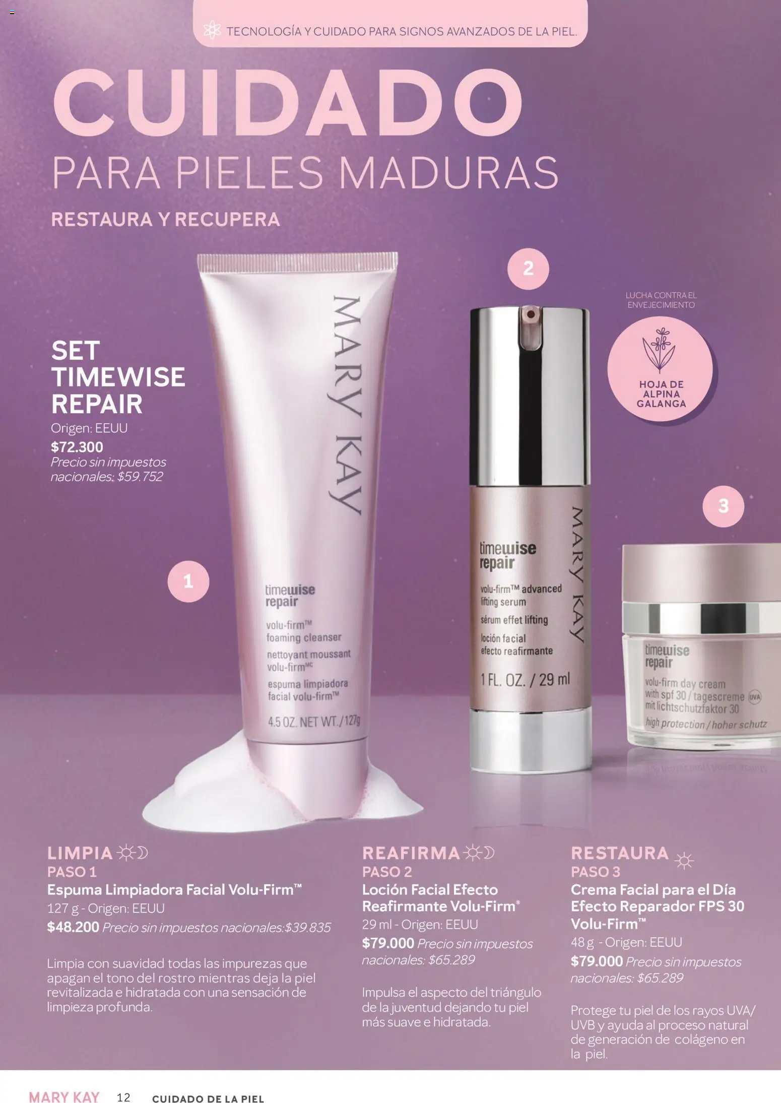 Mary Kay catálogo │ válido desde el 02.01.2026 | Página: 12 | Productos: Loción, Espuma, Uva, Crema