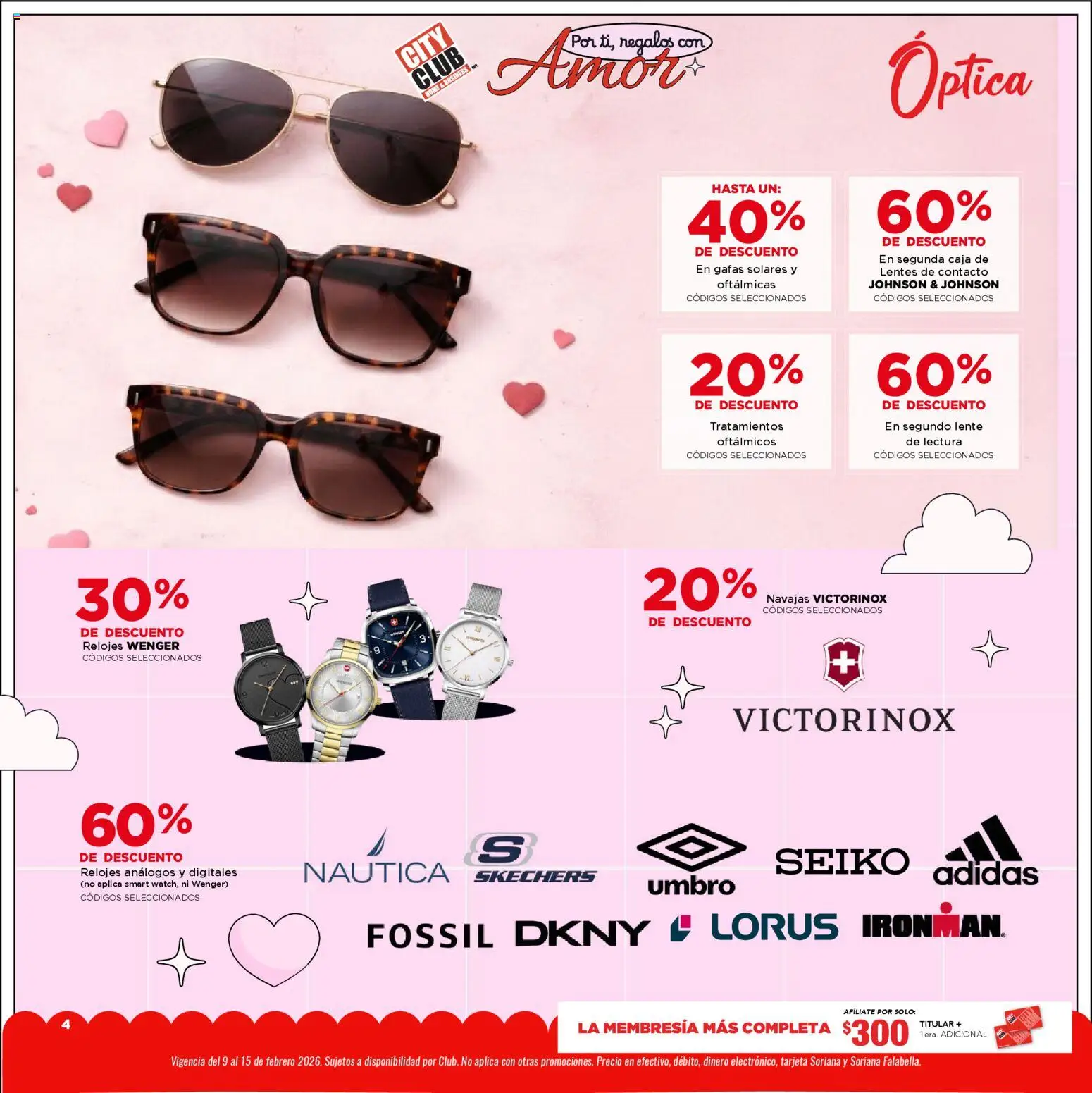 Nuevas ofertas de City Club válidas en toda la República Mexicana desde el 09.02.2026. ¡Encuentra las mejores ofertas en City Club catálogo Por ti, regalos con Amor! | Página: 4