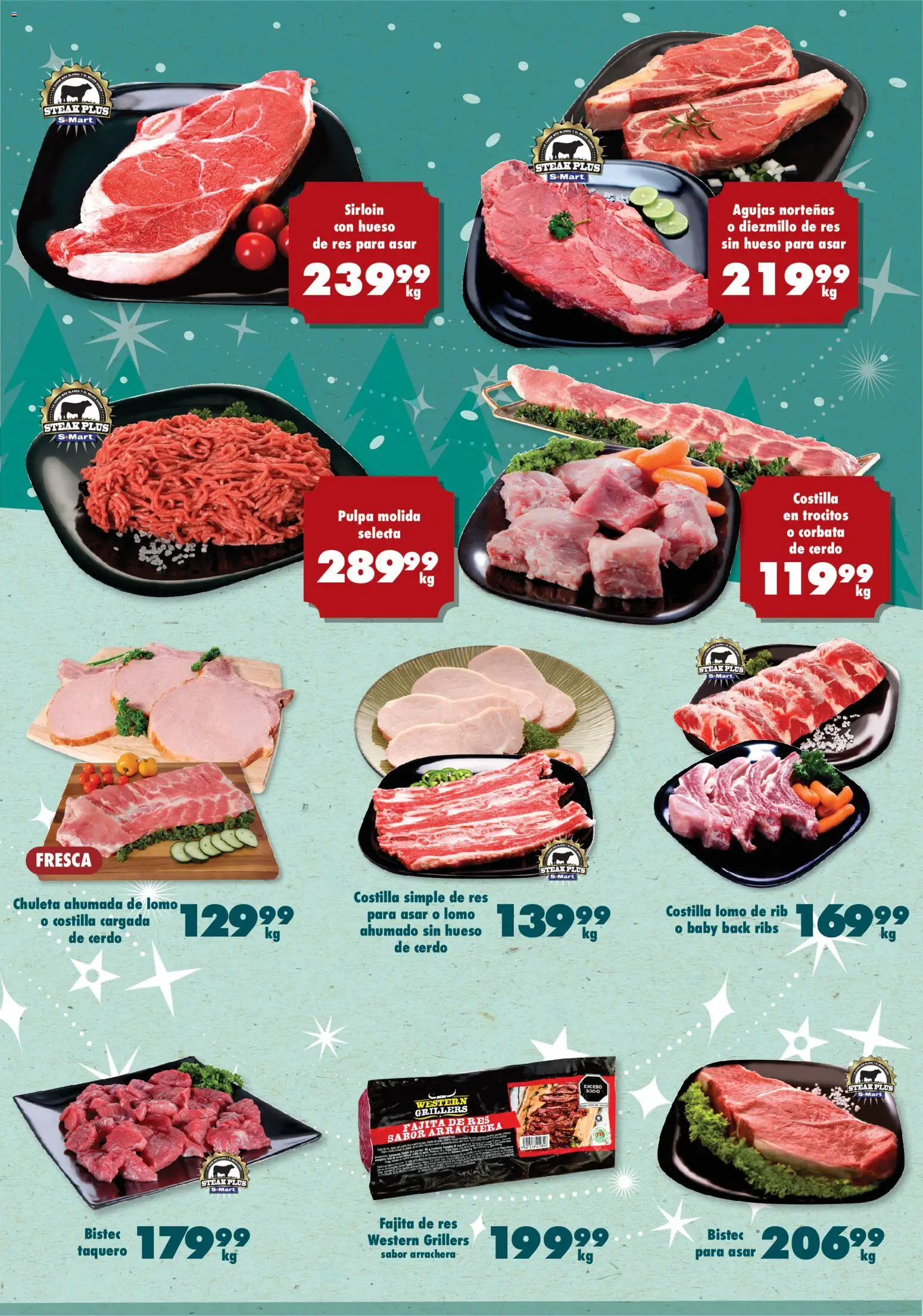 Nuevas ofertas de S-Mart válidas en toda la República Mexicana desde el 07.11.2025. ¡Encuentra las mejores ofertas en S-Mart folleto Ofertas de Feria Juárez! | Página: 3 | Productos: Cerdo, Res, Corbata