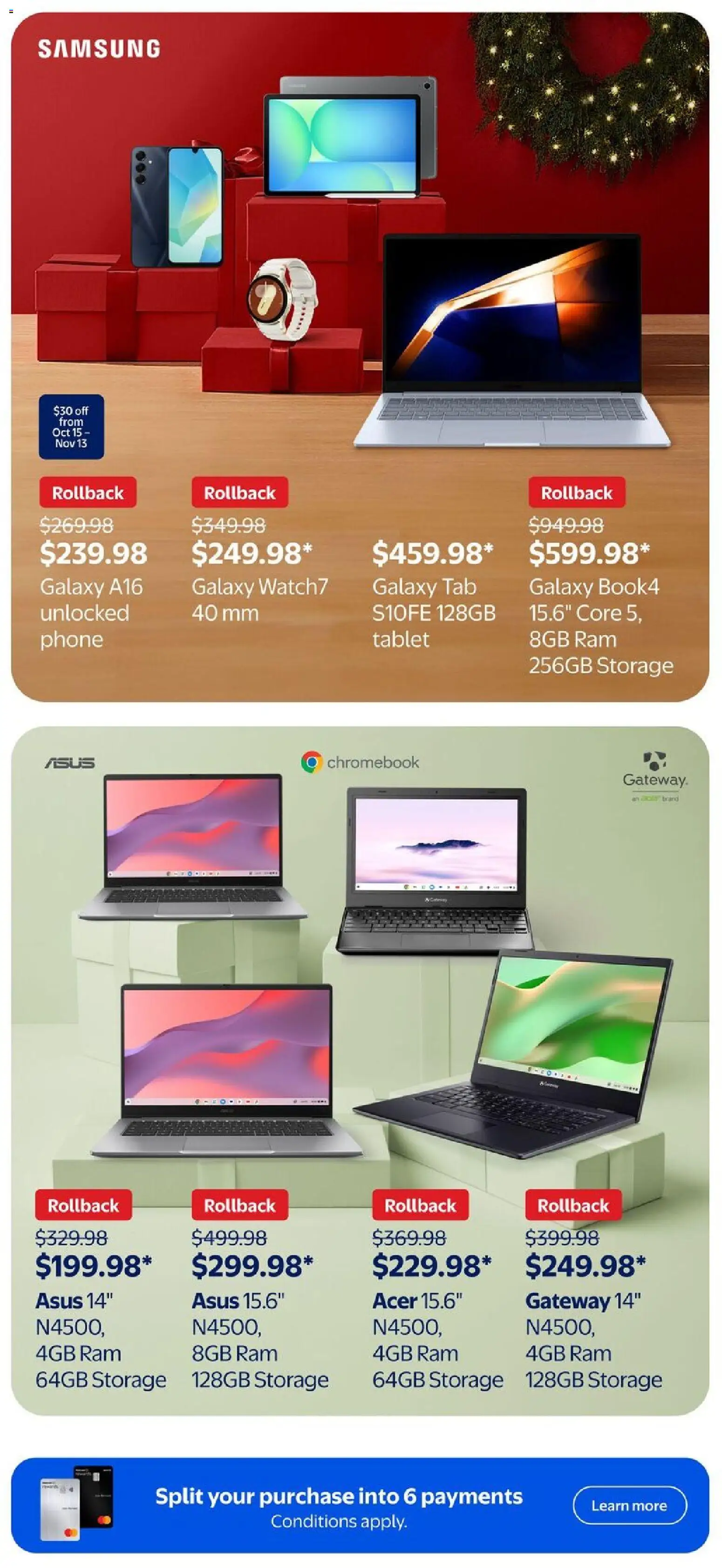 Walmart flyer valid from 30.10.2025 | Page: 11 | Products: Phone, Tablet