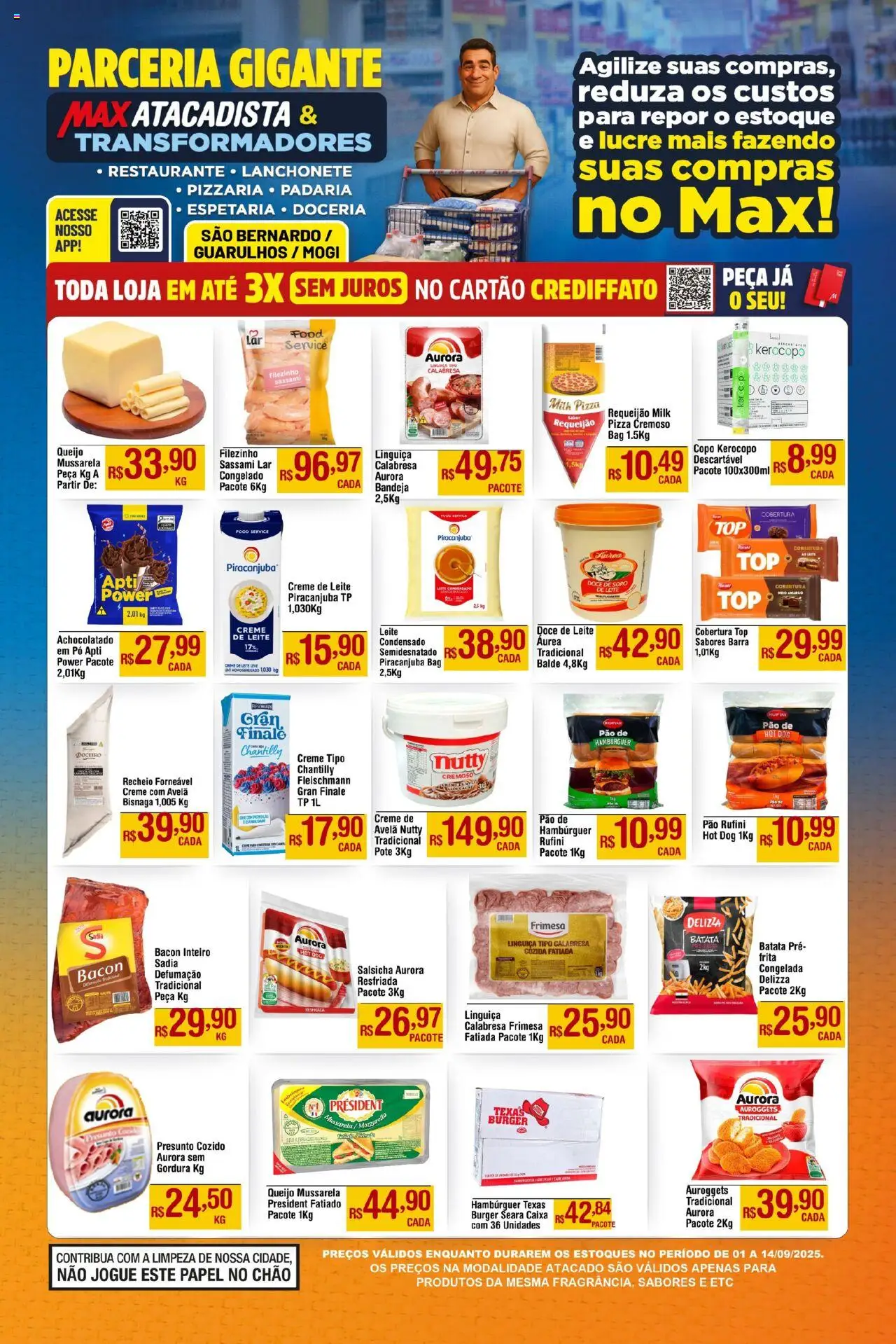 Max Atacadista Folheto - válido de 01.09.2025 | Página: 1 | Produtos: Caixa, Leite, Presunto, Leite condensado
