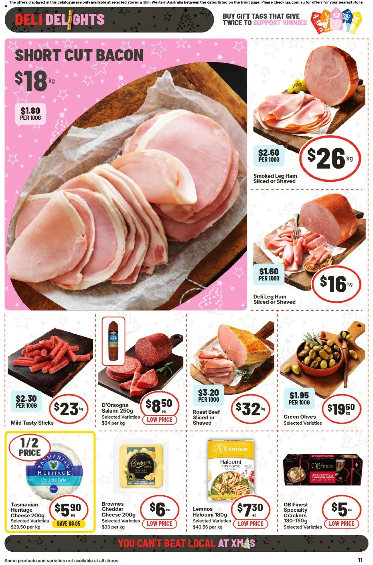 IGA catalogue - valid from 10.12.2025 | Page: 18 | Products: Bacon, Cheese, Ham, Beef