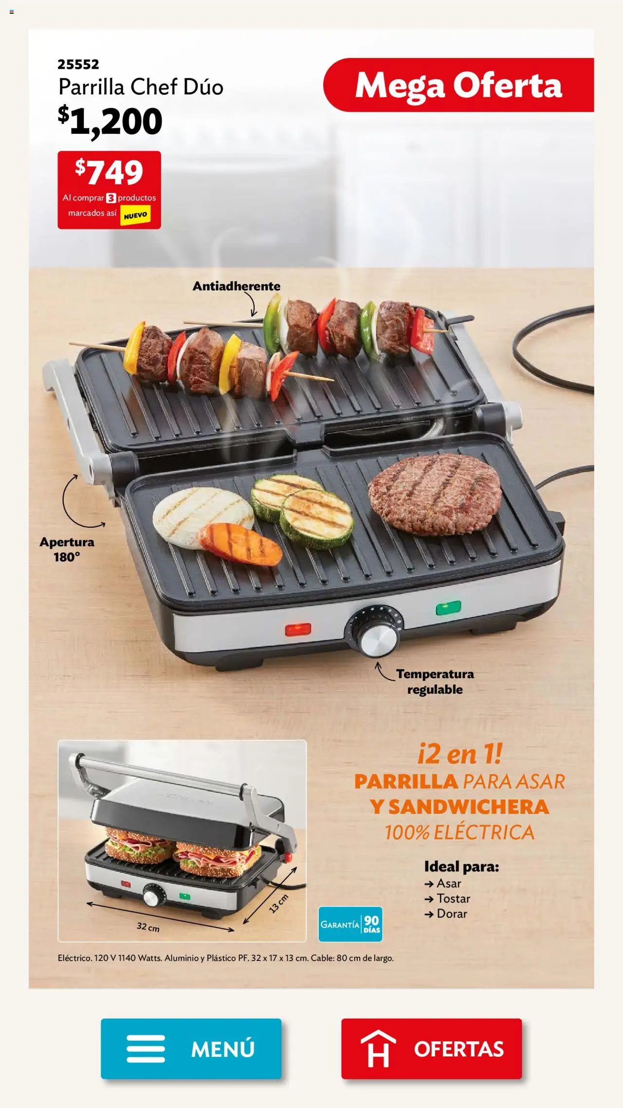 Nuevas ofertas de Betterware válidas en toda la República Mexicana desde el 29.09.2025. ¡Encuentra las mejores ofertas en Betterware - Campaña 10 2025! | Página: 2 | Productos: Sandwichera, Cable, Parrilla