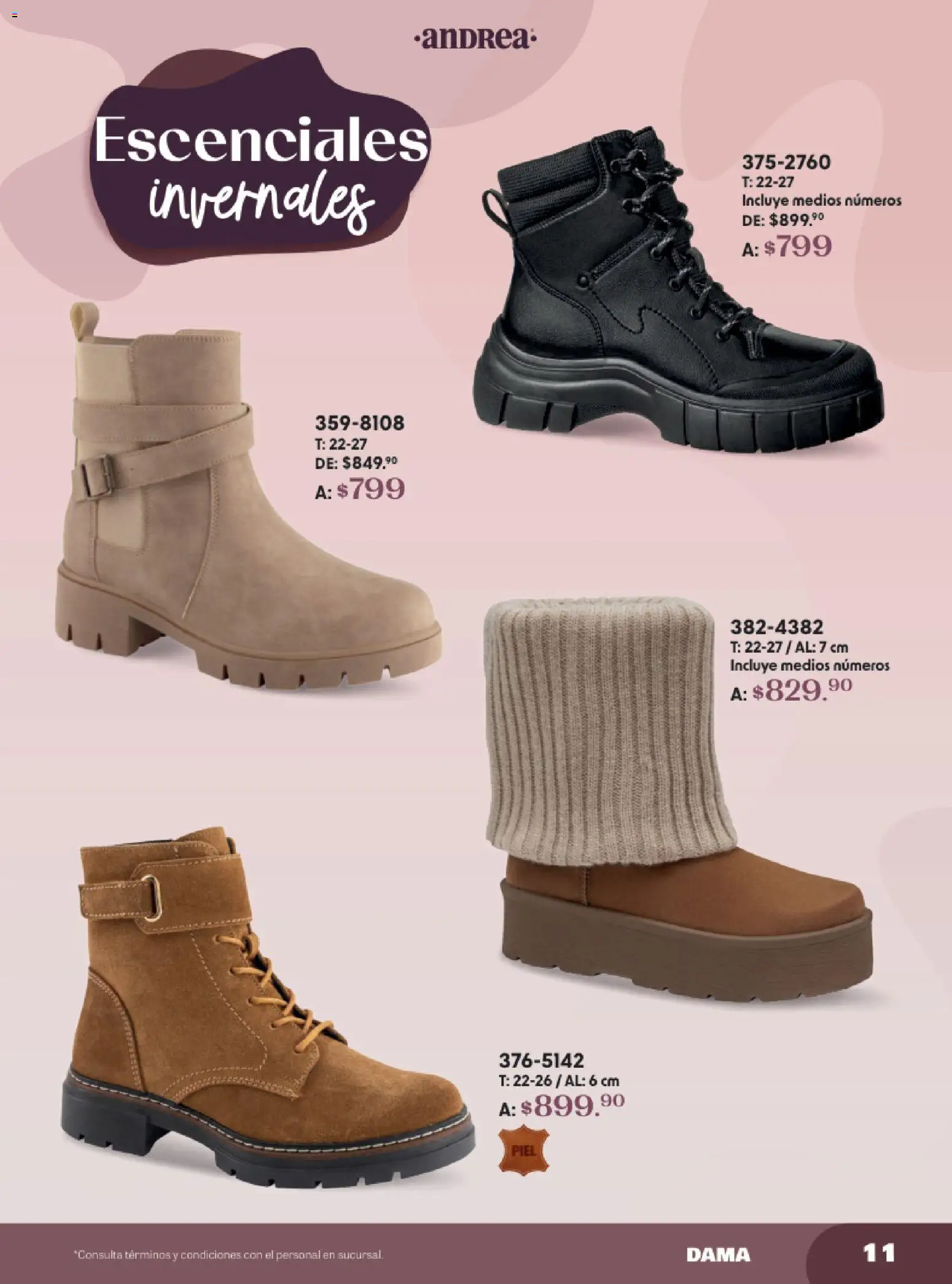 Nuevas ofertas de Andrea válidas en toda la República Mexicana desde el 19.10.2025. ¡Encuentra las mejores ofertas en Andrea catálogo Lo Más Abrigador! | Página: 11