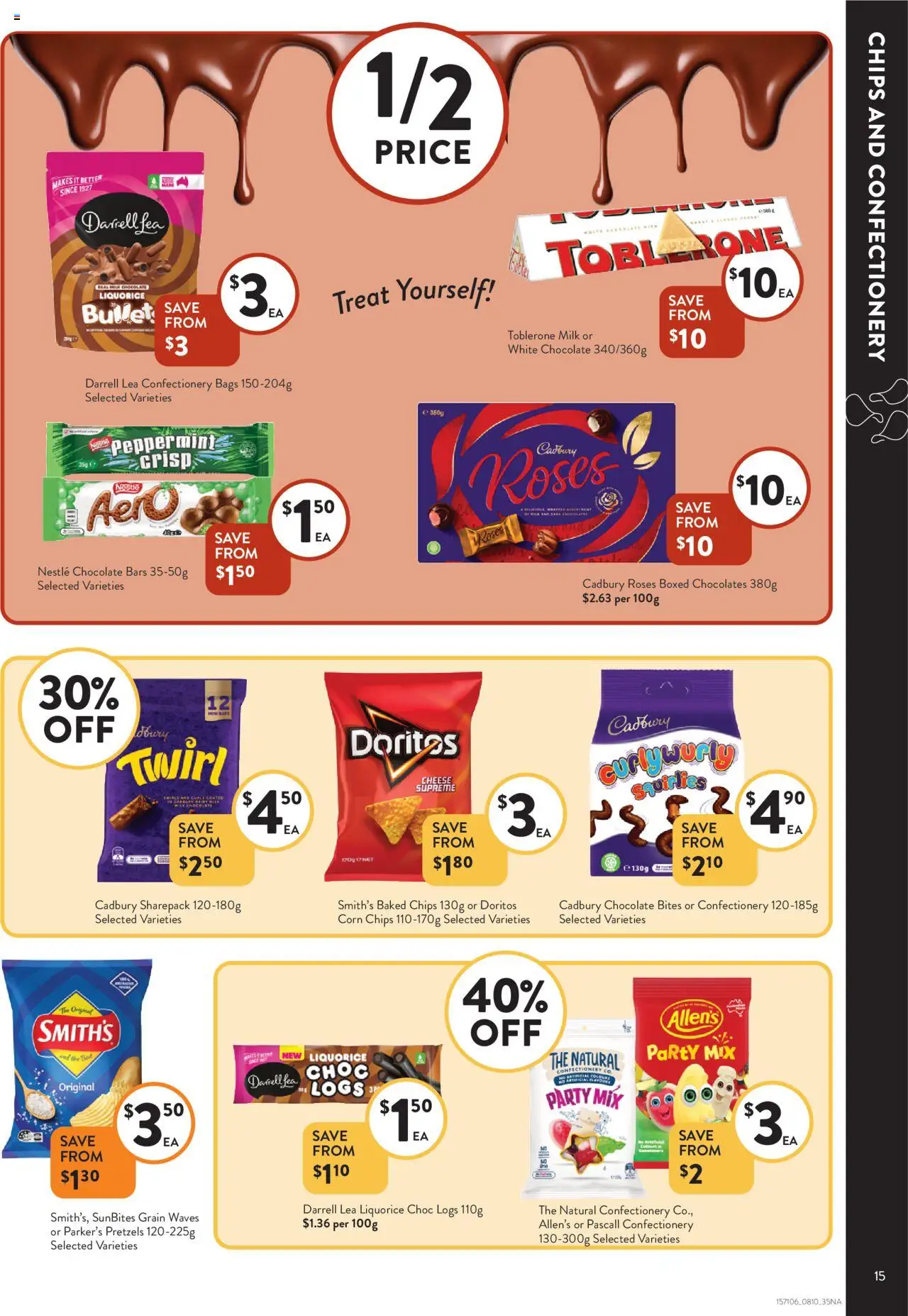Foodworks catalogue - valid from 08.10.2025 | Page: 15 | Products: Milk, Chocolate, Chips, Pretzels