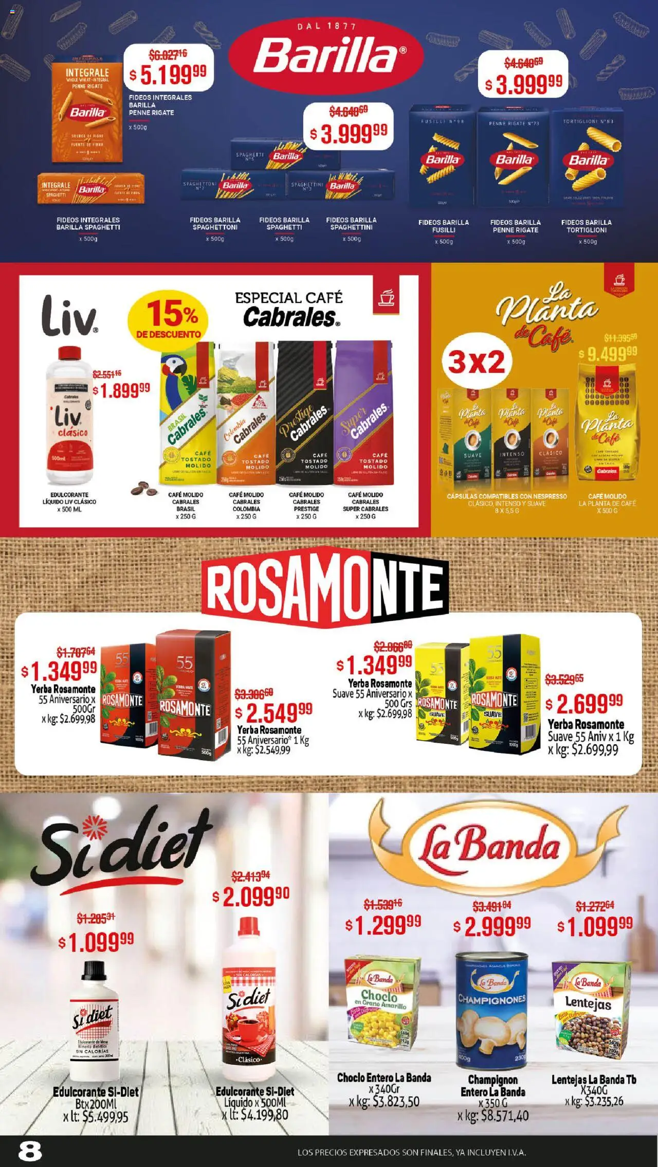 Makro ofertas │ válido desde el 16.10.2025 | Página: 8 | Productos: Choclo, Edulcorante, Fideos, Planta