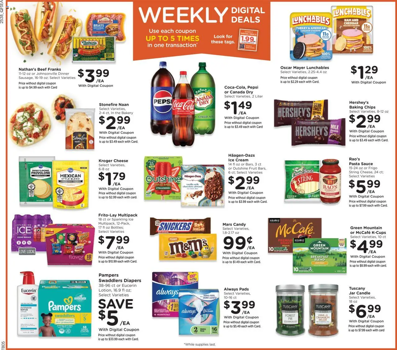 QFC Weekly Ad - valid from 22.10.2025 | Page: 2 | Products: Cheese, Coffee, Beef, Ice cream