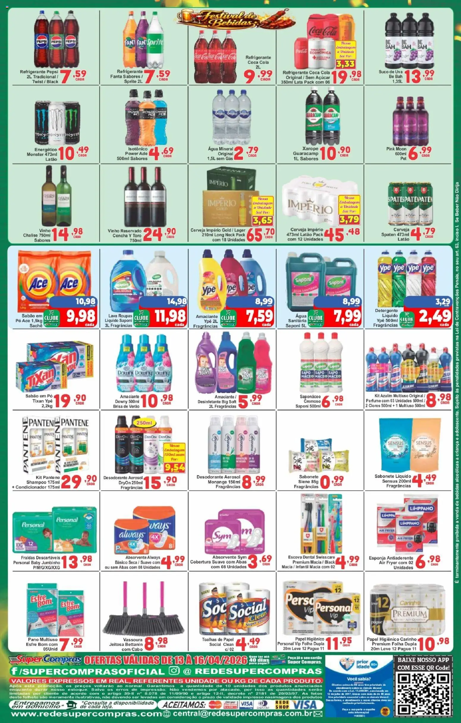 Rede Super Compras Folheto - válido de 13.04.2026 | Página: 4 | Produtos: Energético, Sabão, Desodorante, Sabão em pó