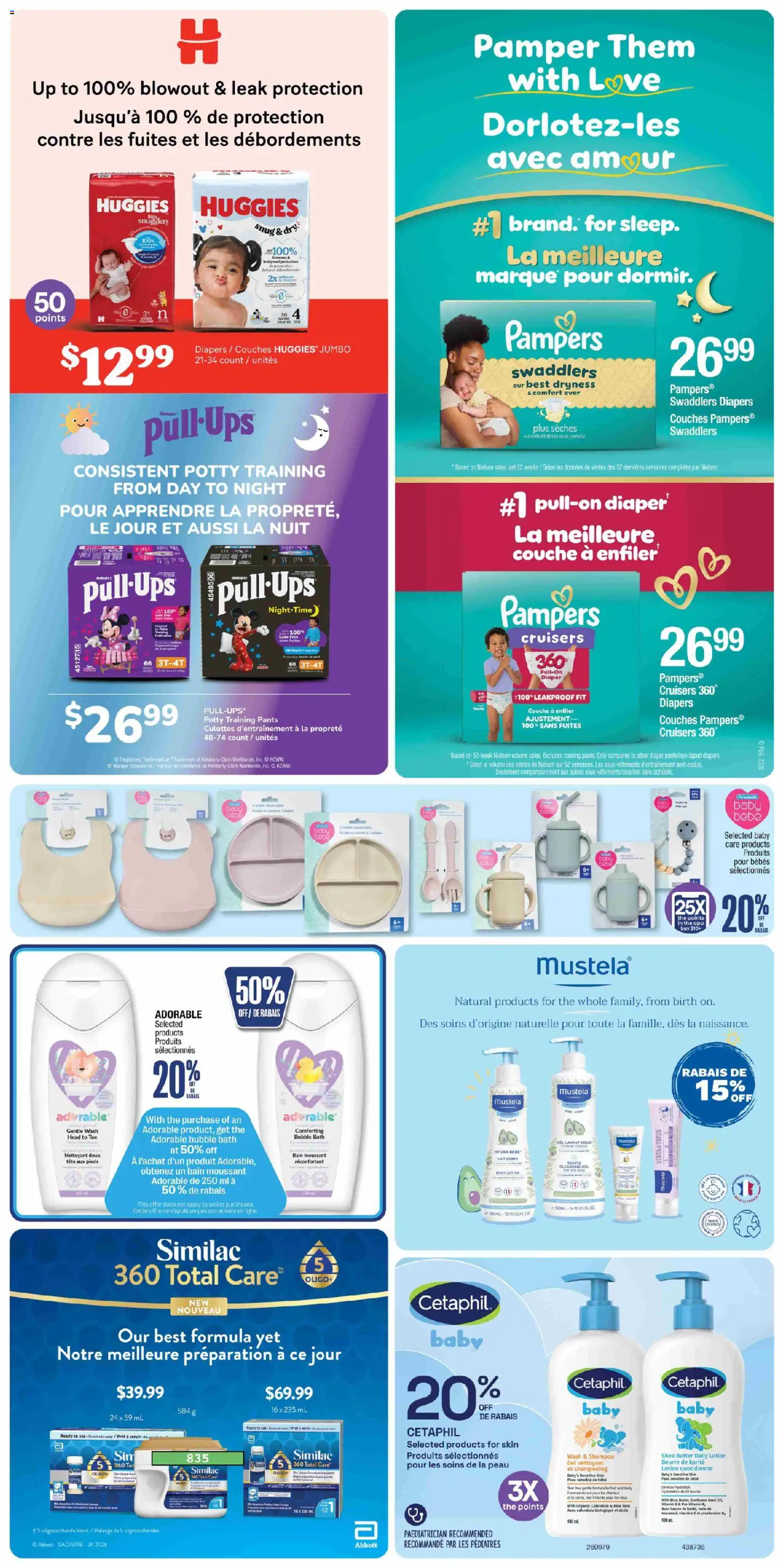 Jean Coutu flyer valid from 26.02.2026 | Page: 9 | Products: Shampoo, Bubble bath, Bath, Pants