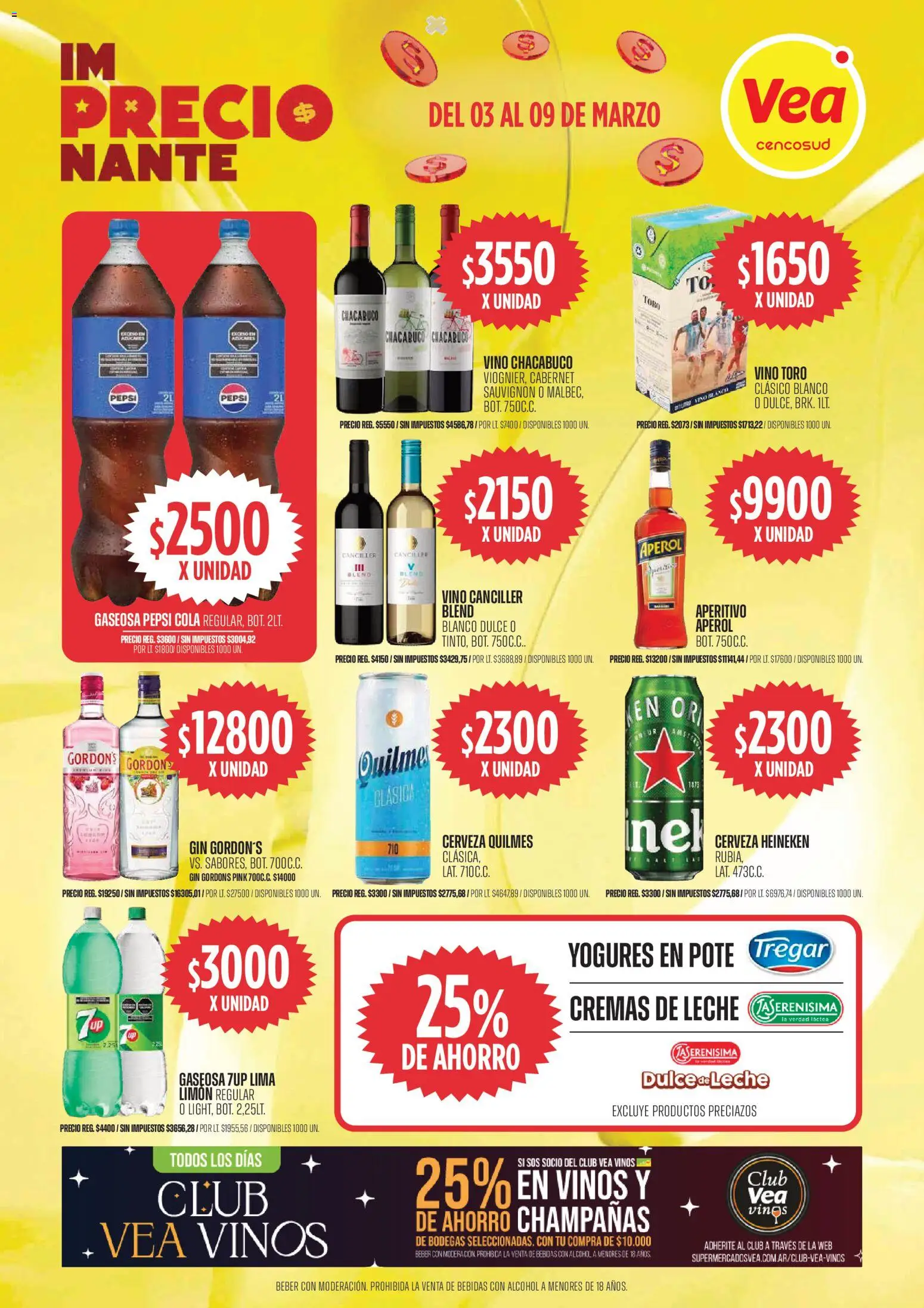 Vea ofertas │ válido desde el 03.03.2026 | Página: 5 | Productos: Gaseosa, Limón, Vino, Cerveza