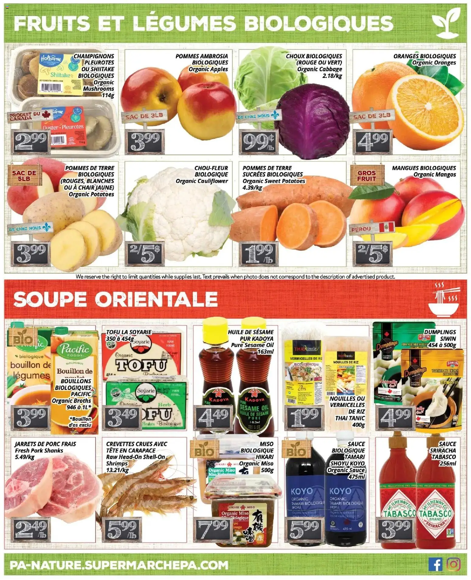 Pa Supermarché flyer valid from 05.01.2026 | Page: 4 | Products: Potatoes, Chair, Oil, Pork