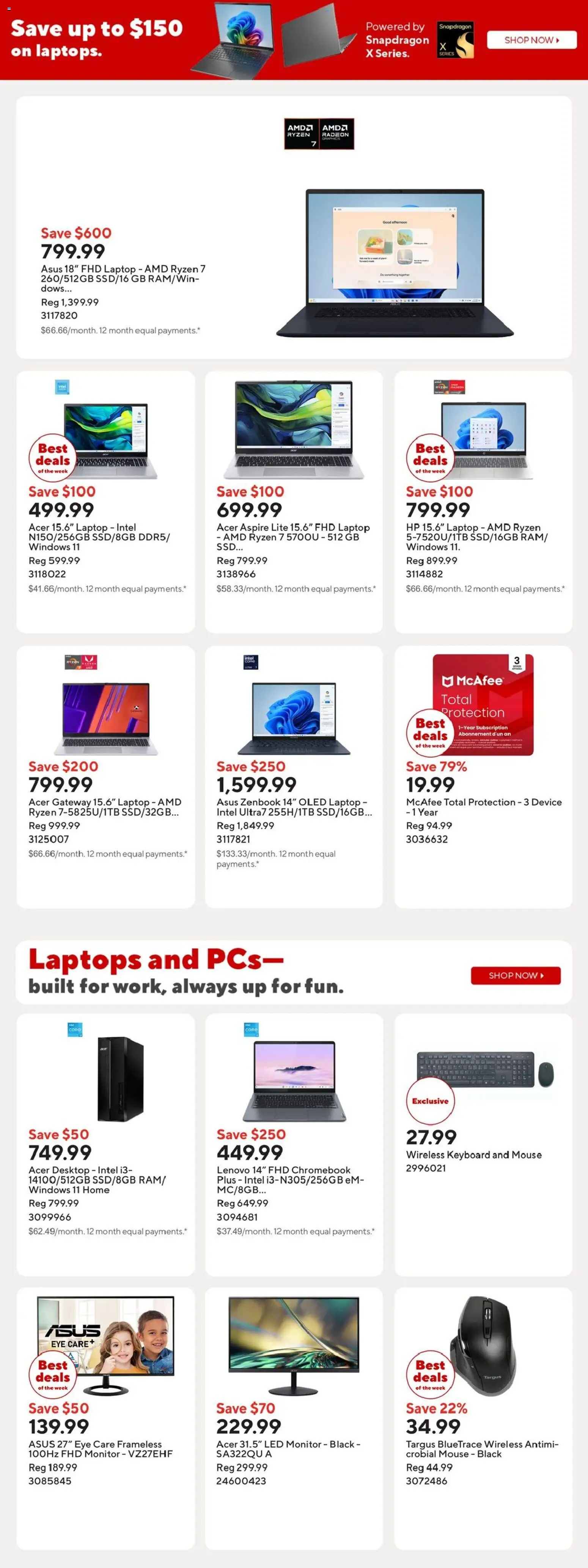 Staples flyer valid from 03.04.2026 | Page: 6 | Products: Monitor, Mouse, Keyboard