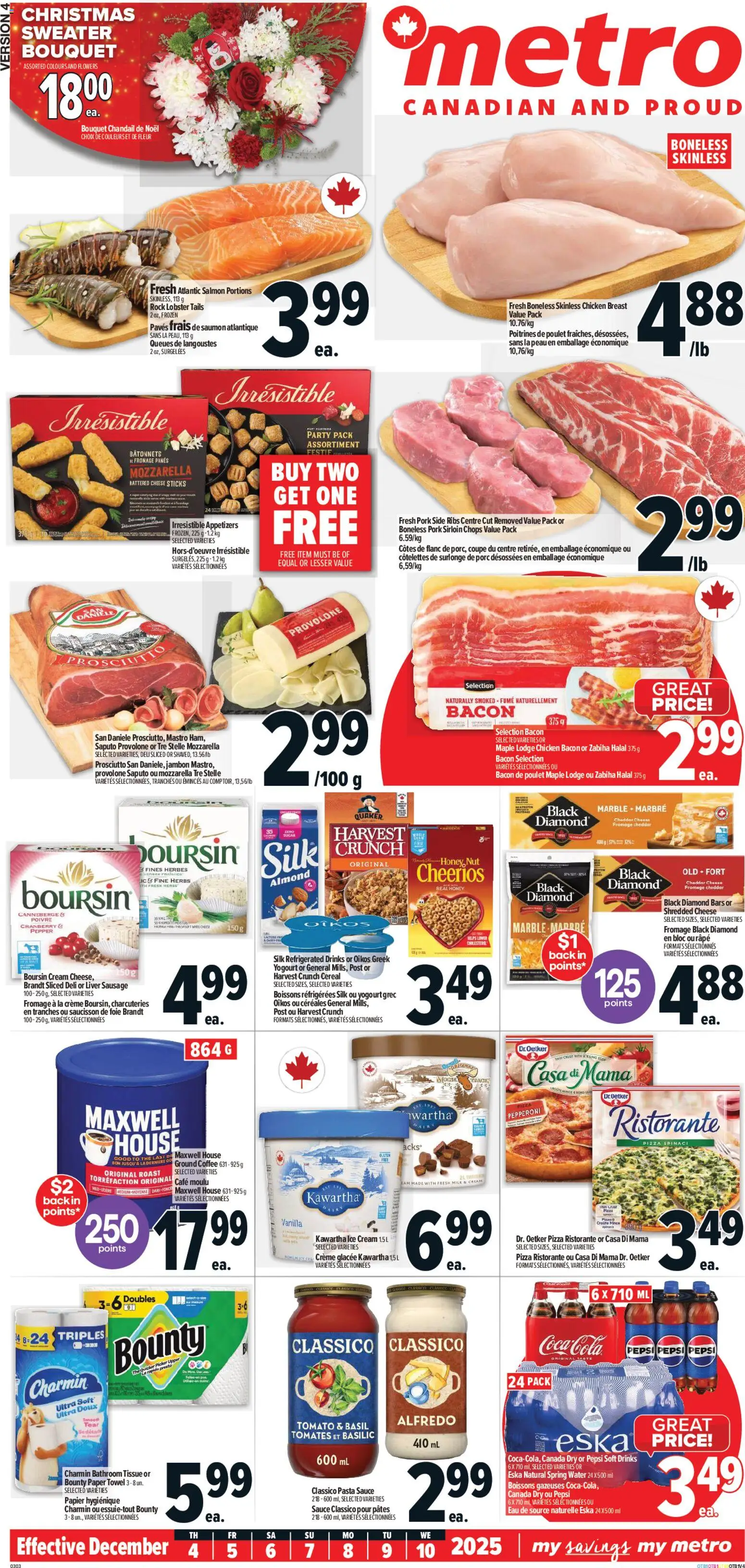 Metro flyer valid from 04.12.2025 | Page: 2 | Products: Cream, Coffee, Pizza, Chicken