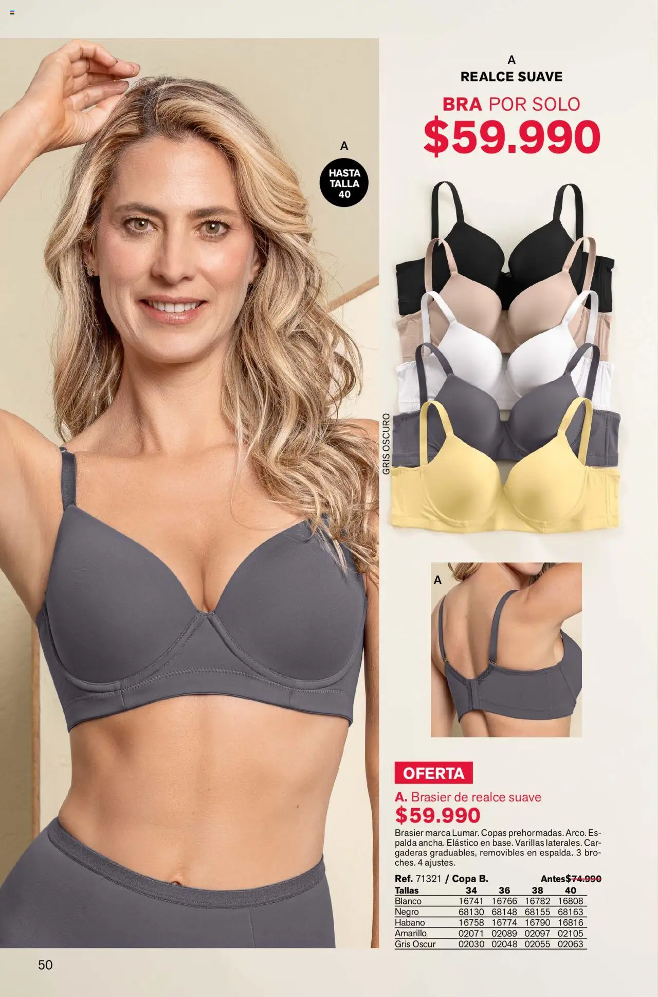 Leonisa revista - valida desde el 04.08.2025 | Página: 50 | Productos: Brasier
