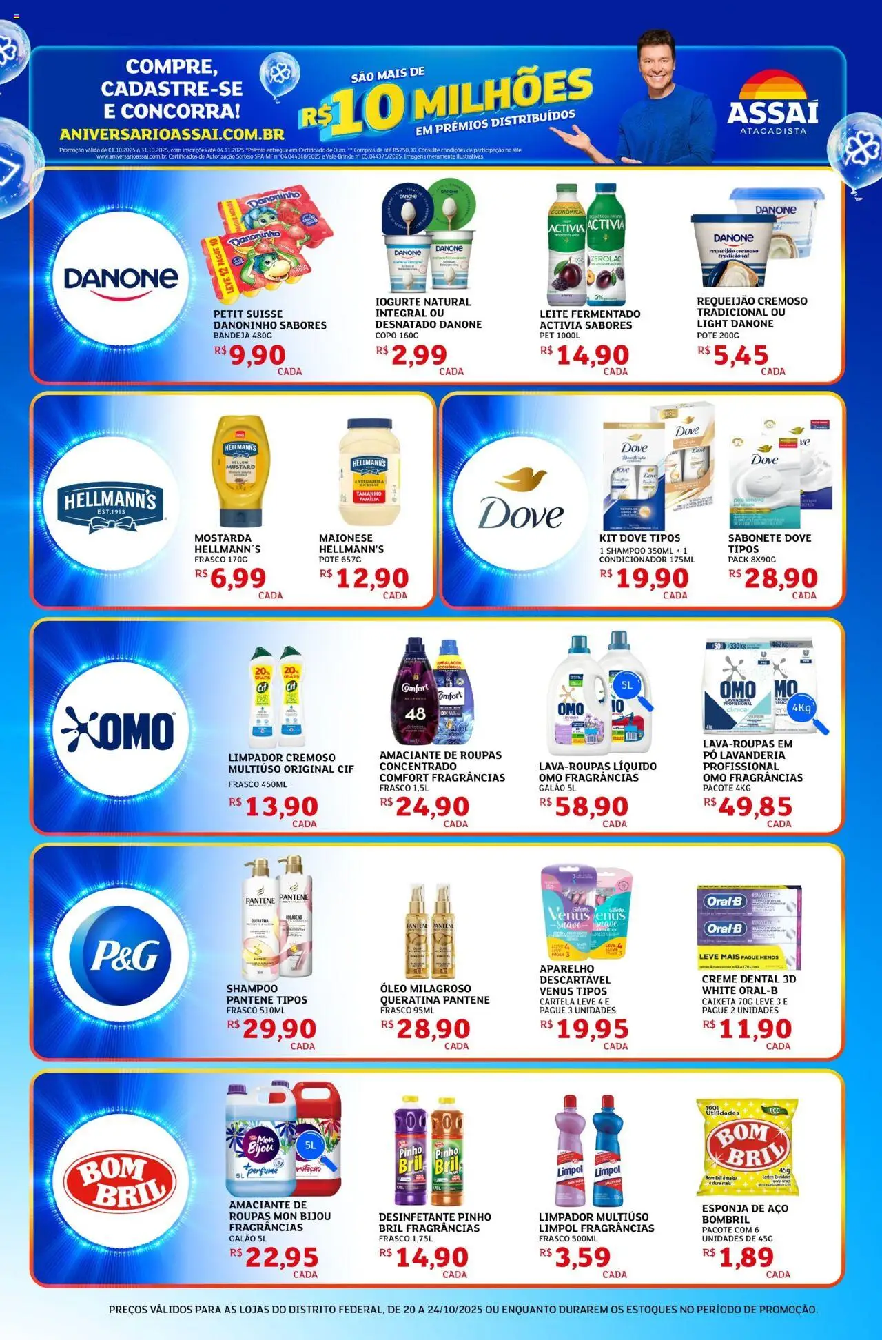 Assaí Atacadista Folheto - válido de 20.10.2025 | Página: 5 | Produtos: Shampoo, Limpador multiuso, Óleo, Requeijão