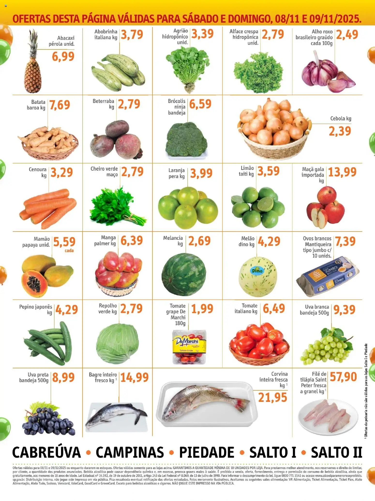 Sonda Folheto - válido de 07.11.2025 | Página: 6 | Produtos: Melão, Pera, Abobrinha, Bebida