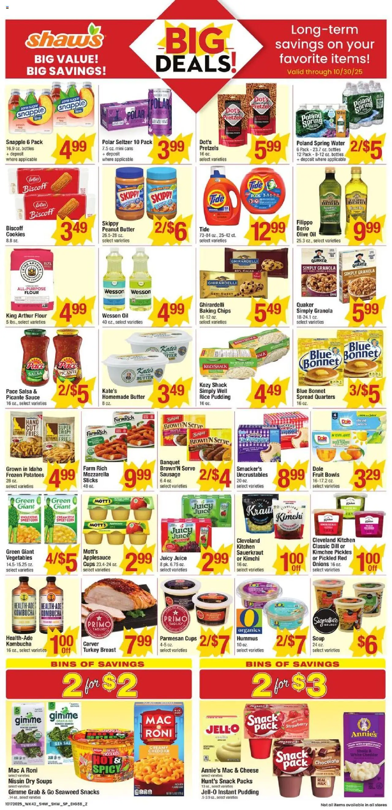 Shaw's Weekly Ad - NH - valid from 17.10.2025 | Page: 8 | Products: Milk, Chocolate, Juice, Potatoes
