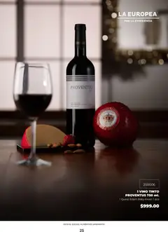 Vista previa de La Europea catálogo, nuevo folleto de la tienda, válido en México a partir del 22.09.2025 | Página: 25 | Productos: Queso, Vino