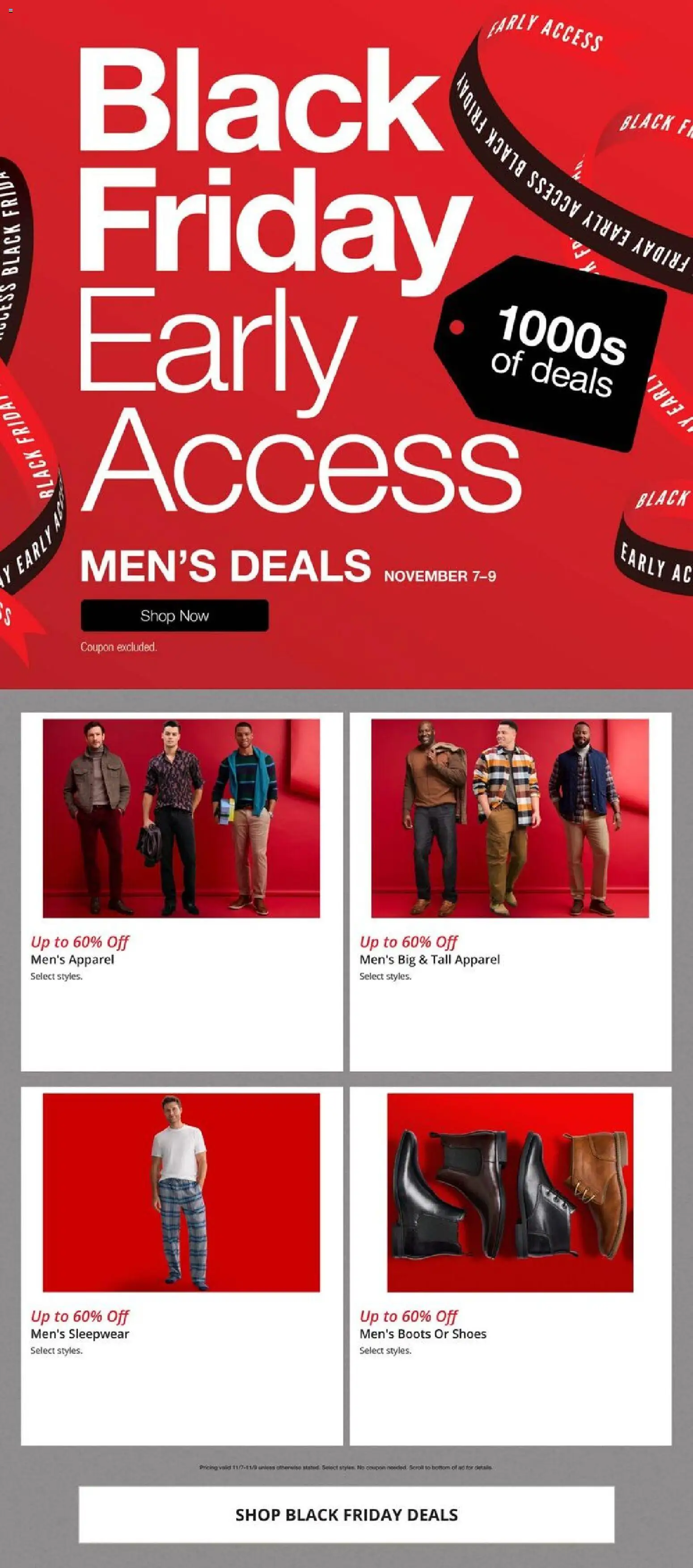 JCPenney Black Friday Men´s Deals - valid from 07.11.2025 | Page: 1 | Products: Boots