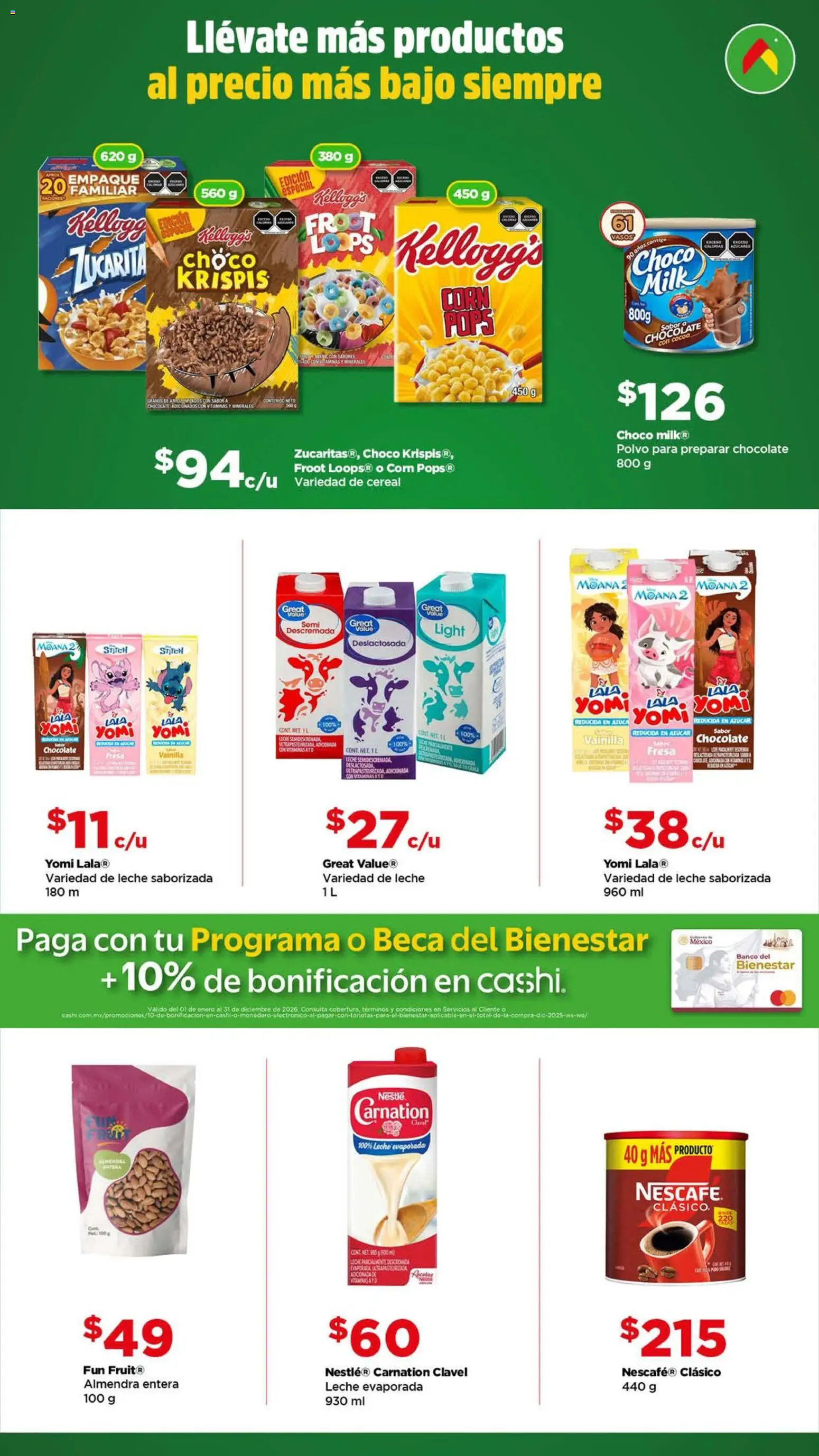 Nuevas ofertas de Bodega Aurrerá válidas en toda la República Mexicana desde el 01.01.2026. ¡Encuentra las mejores ofertas en Bodega Aurrerá folleto Precios más bajos siempre! | Página: 2 | Productos: Fresa, Azúcar, Chocolate, Banco