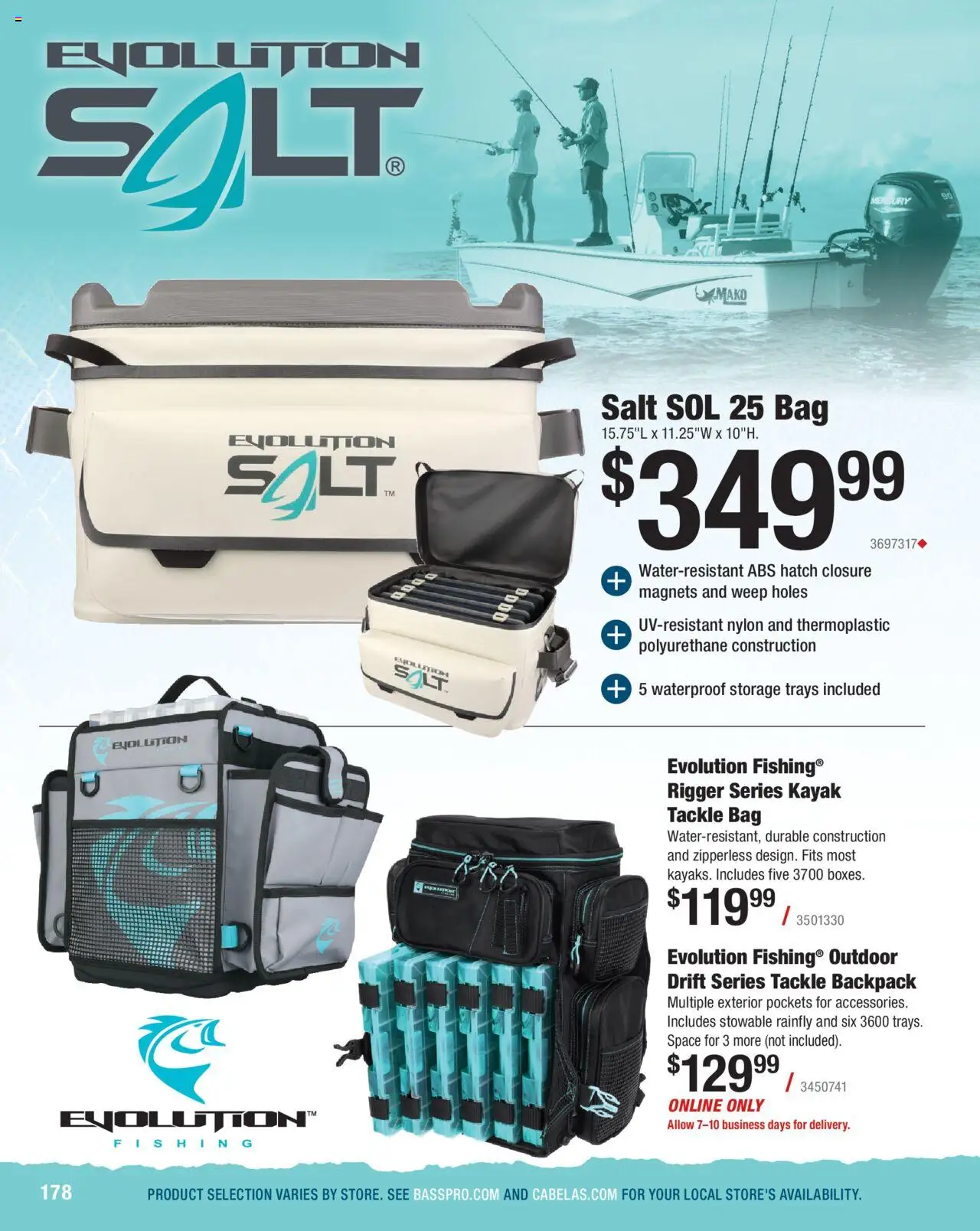 Cabela's Saltwater Specialist 25 - valid from 01.01.2025 | Page: 178 | Products: Kayak, Salt, Backpack, Bag