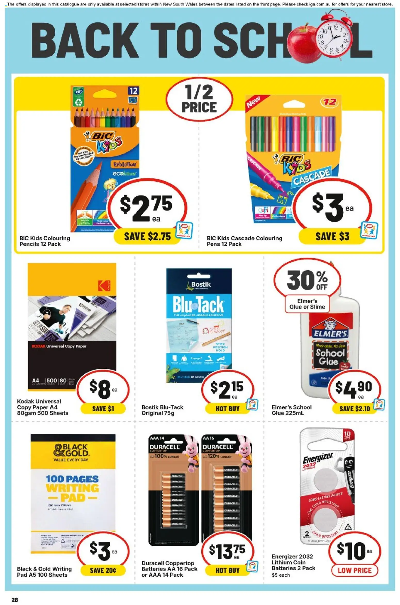 IGA catalogue - valid from 21.01.2026 | Page: 24 | Products: Batteries, Glue