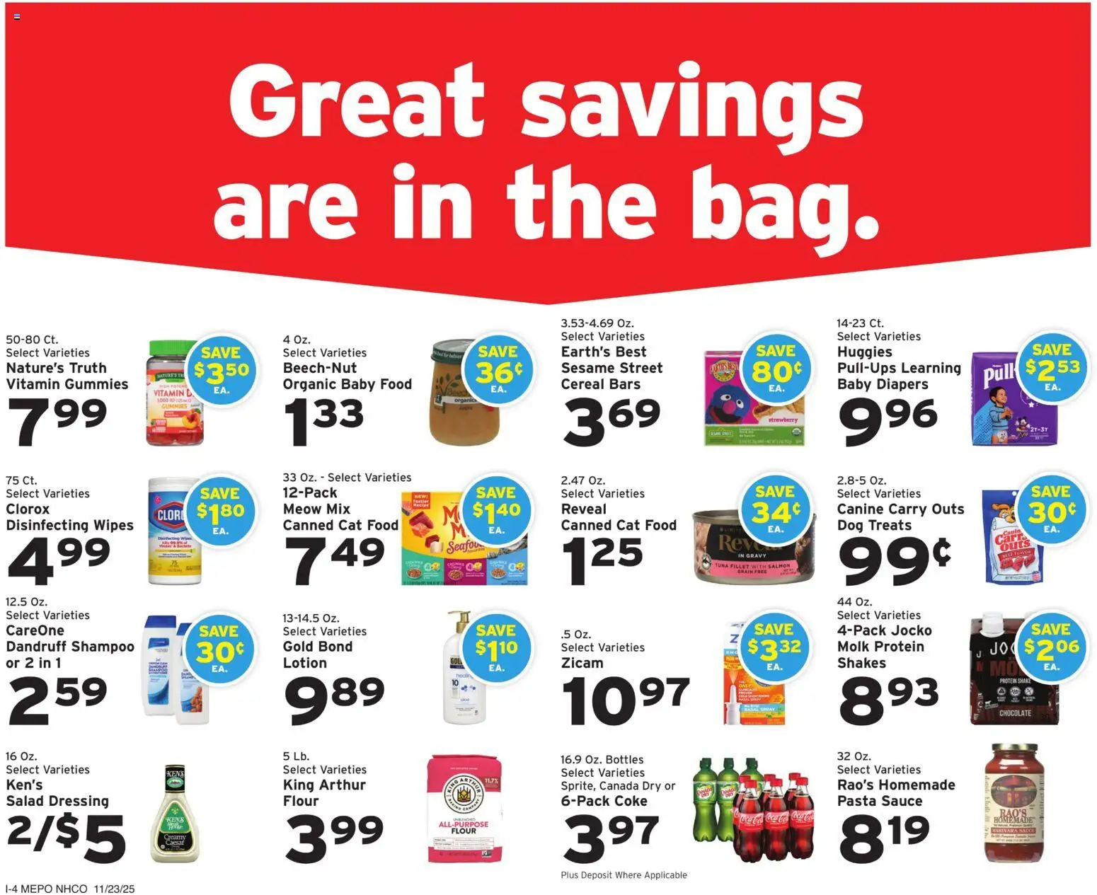 Hannaford Weekly Ad - valid from 23.11.2025 | Page: 12 | Products: Vitamin, Pasta, Baby food, Sauce