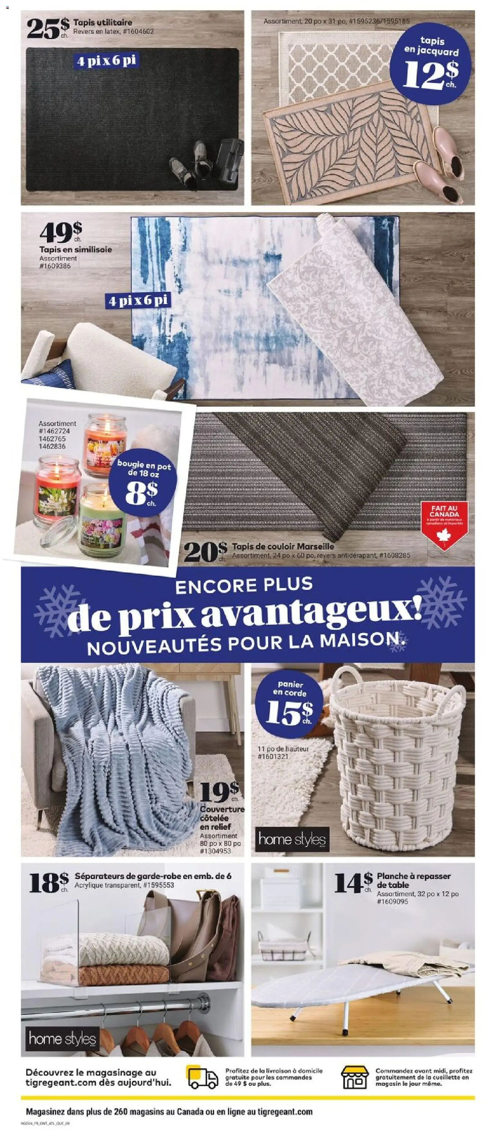 Giant Tiger flyer valid from 14.01.2026 | Page: 11 | Products: Blanket, Table, Basket