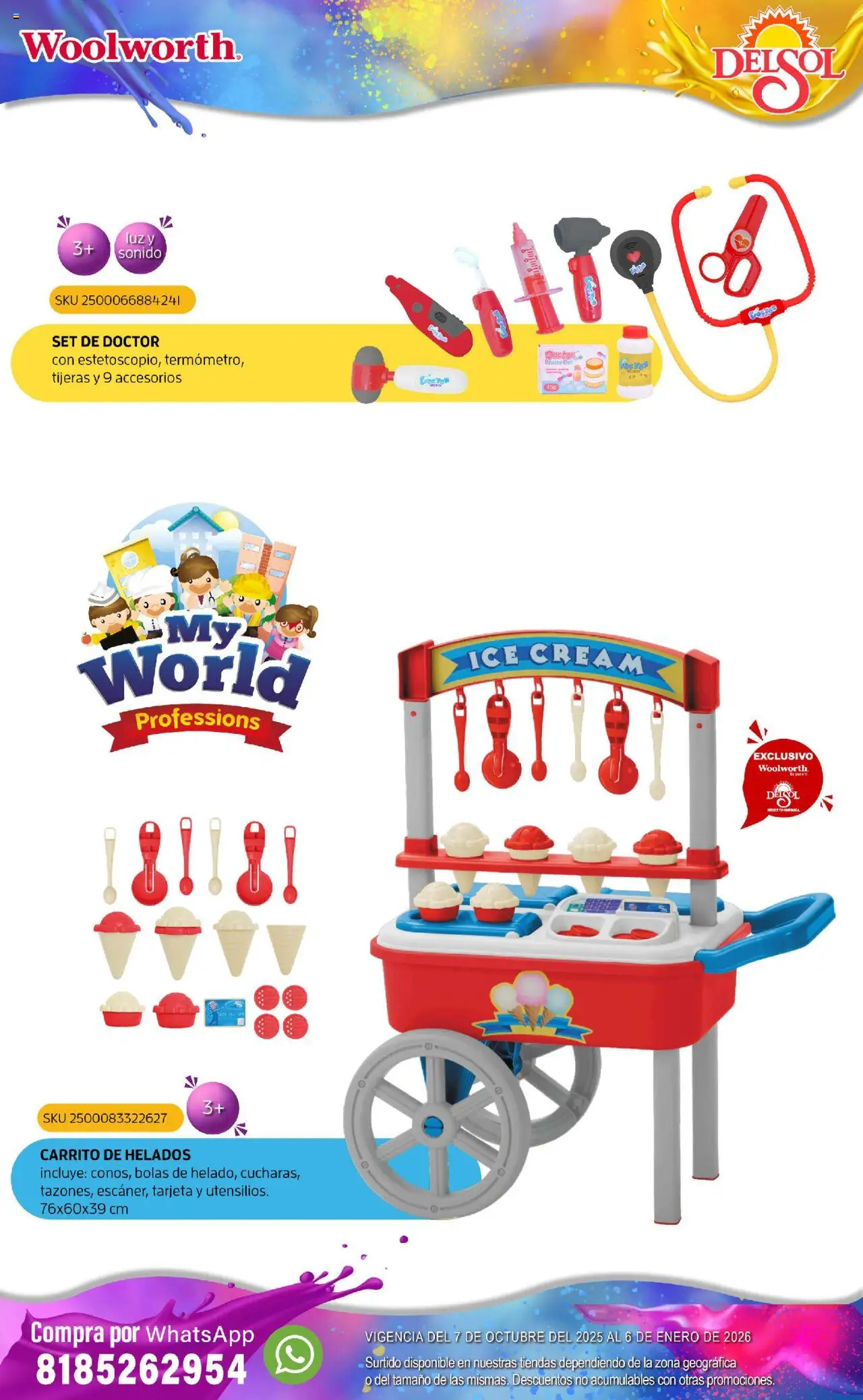 Nuevas ofertas de Del Sol y Woolworth válidas en toda la República Mexicana desde el 07.10.2025. ¡Encuentra las mejores ofertas en Del Sol y Woolworth - Catálogo Castillo Del Juguete! | Página: 15