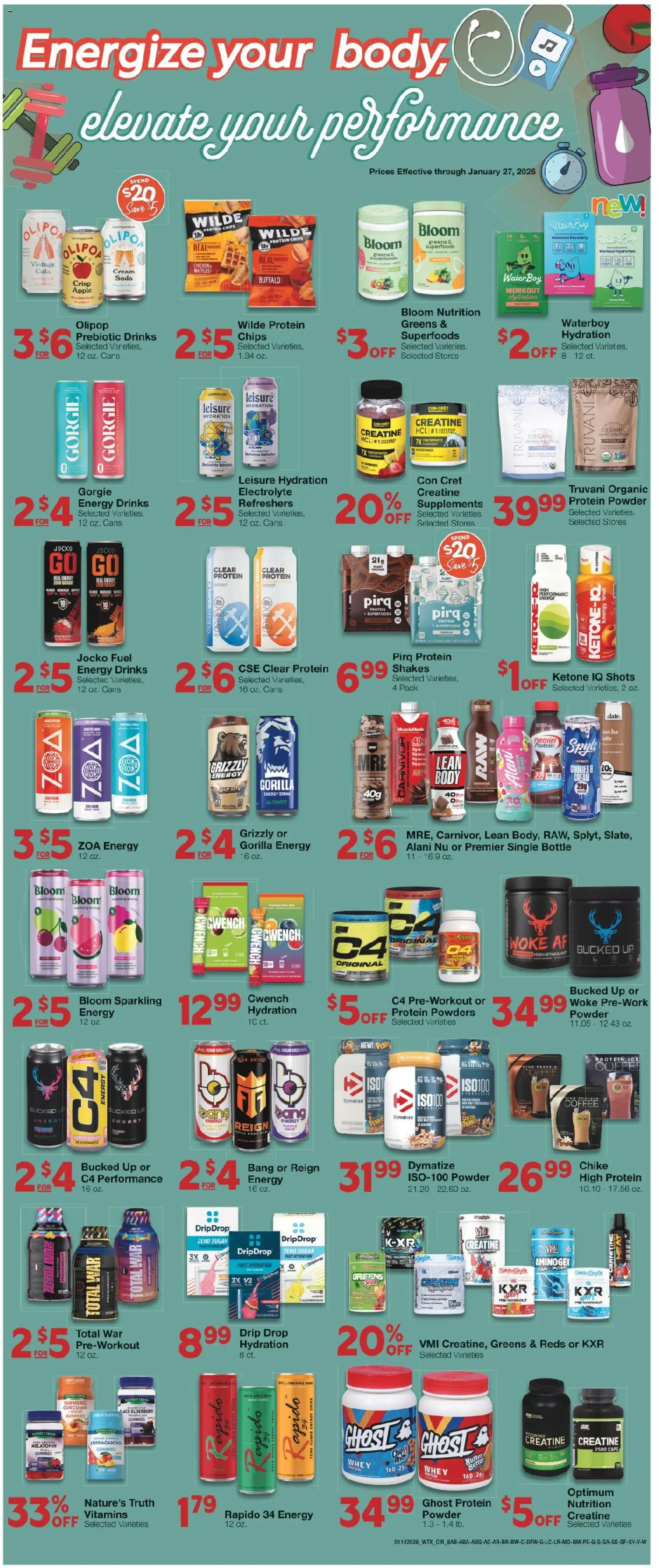 United Supermarkets Weekly Ad - valid from 13.01.2026 | Page: 8 | Products: Coffee, Cream, Cookies, Mango