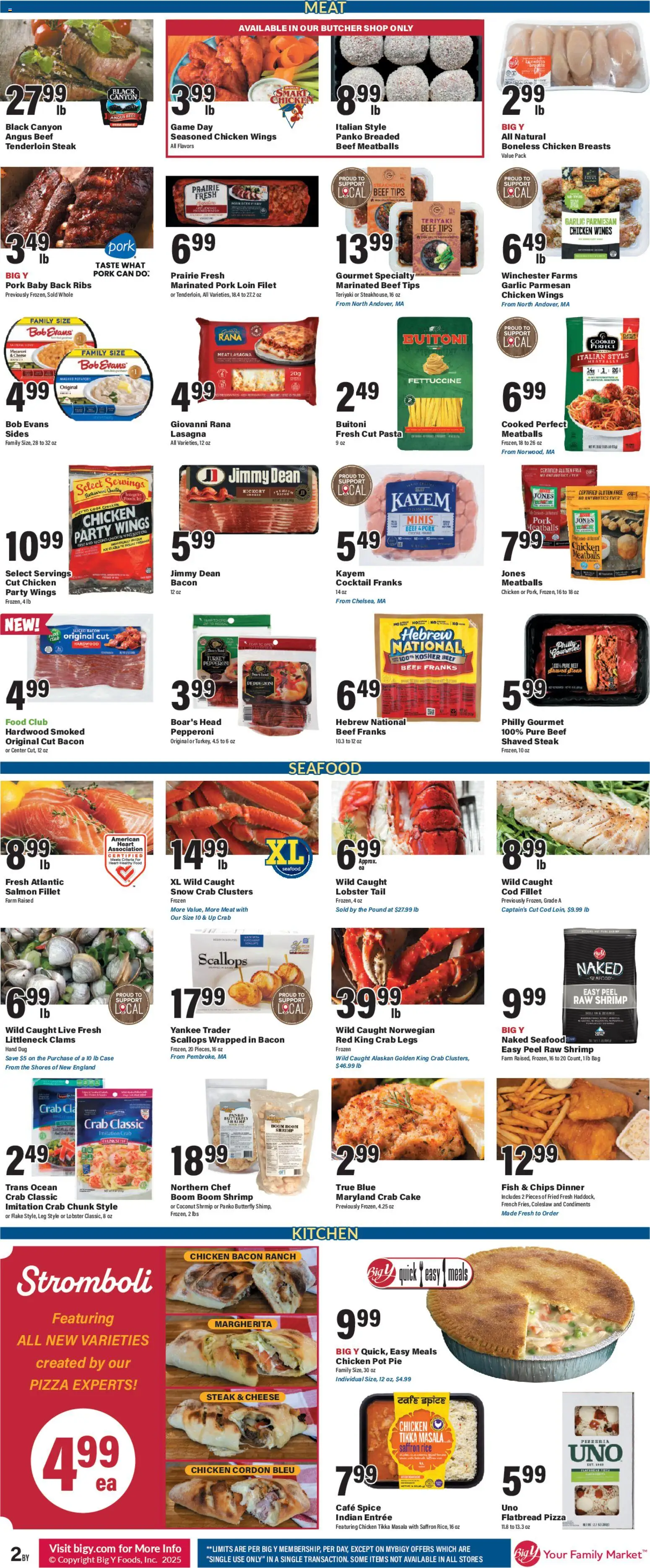 Big Y Weekly Ad - valid from 26.12.2025 | Page: 3 | Products: Pork, Chips, Seafood, Garlic