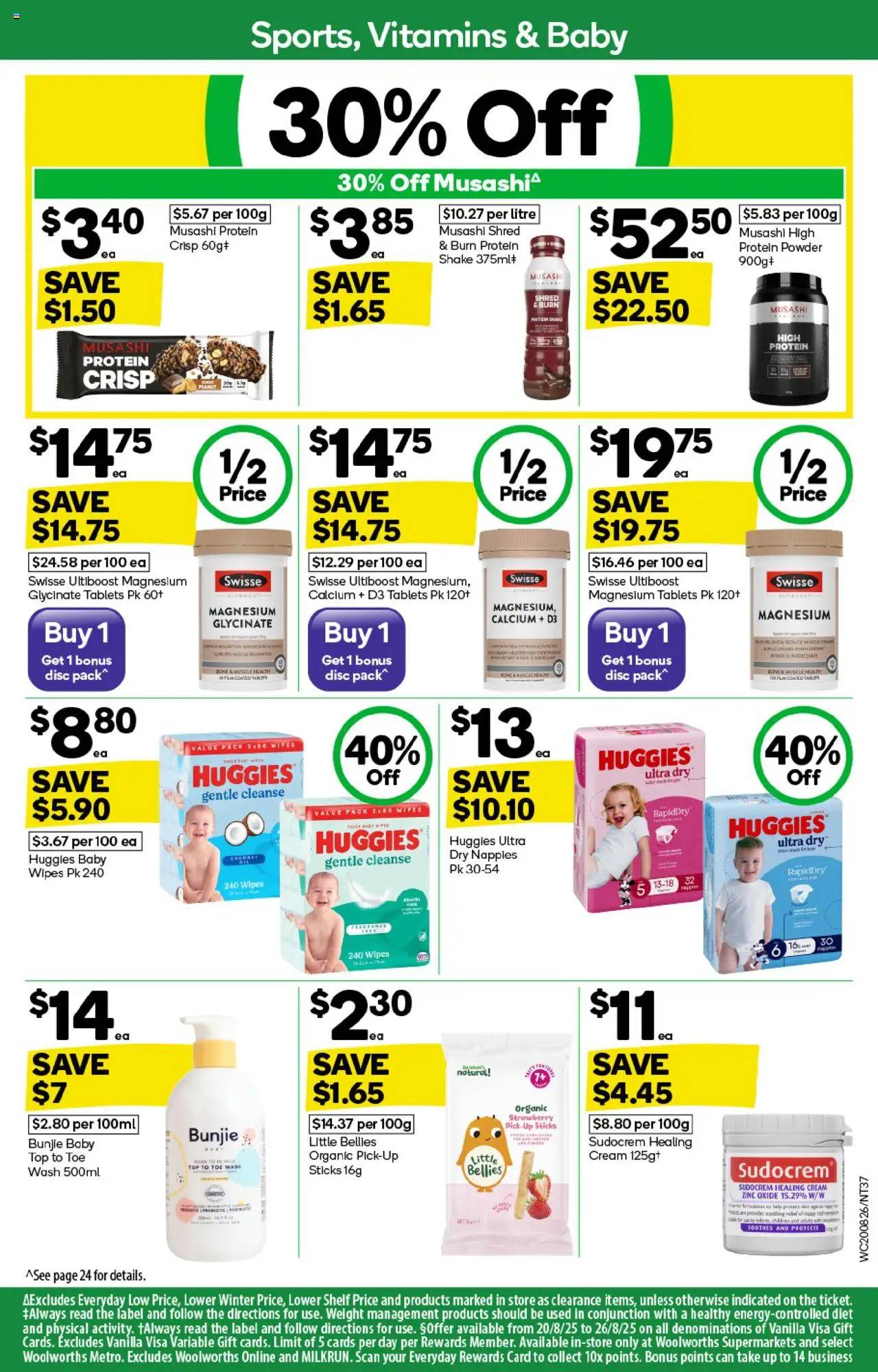 Woolworths catalogue - valid from 20.08.2025 | Page: 37 | Products: Shelf, Nappies, Cream, Weight