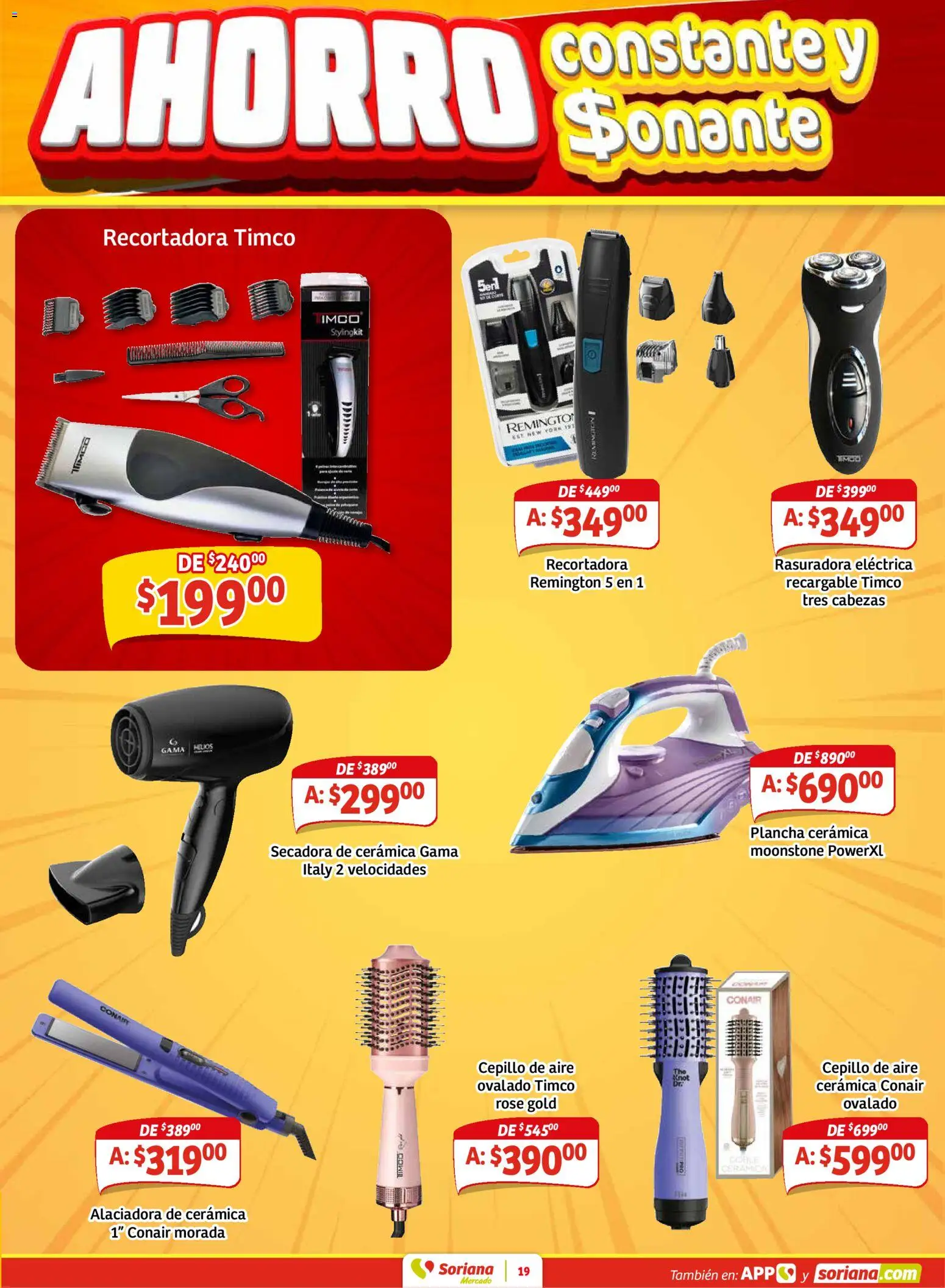 Nuevas ofertas de Soriana válidas en toda la República Mexicana desde el 12.02.2026. ¡Encuentra las mejores ofertas en Soriana - Pesito Valedor Mercado: Camp, Chia, Oax, Q. Roo, Tab, Yuc! | Página: 27 | Productos: Secadora, Cepillo, Plancha, Rasuradora