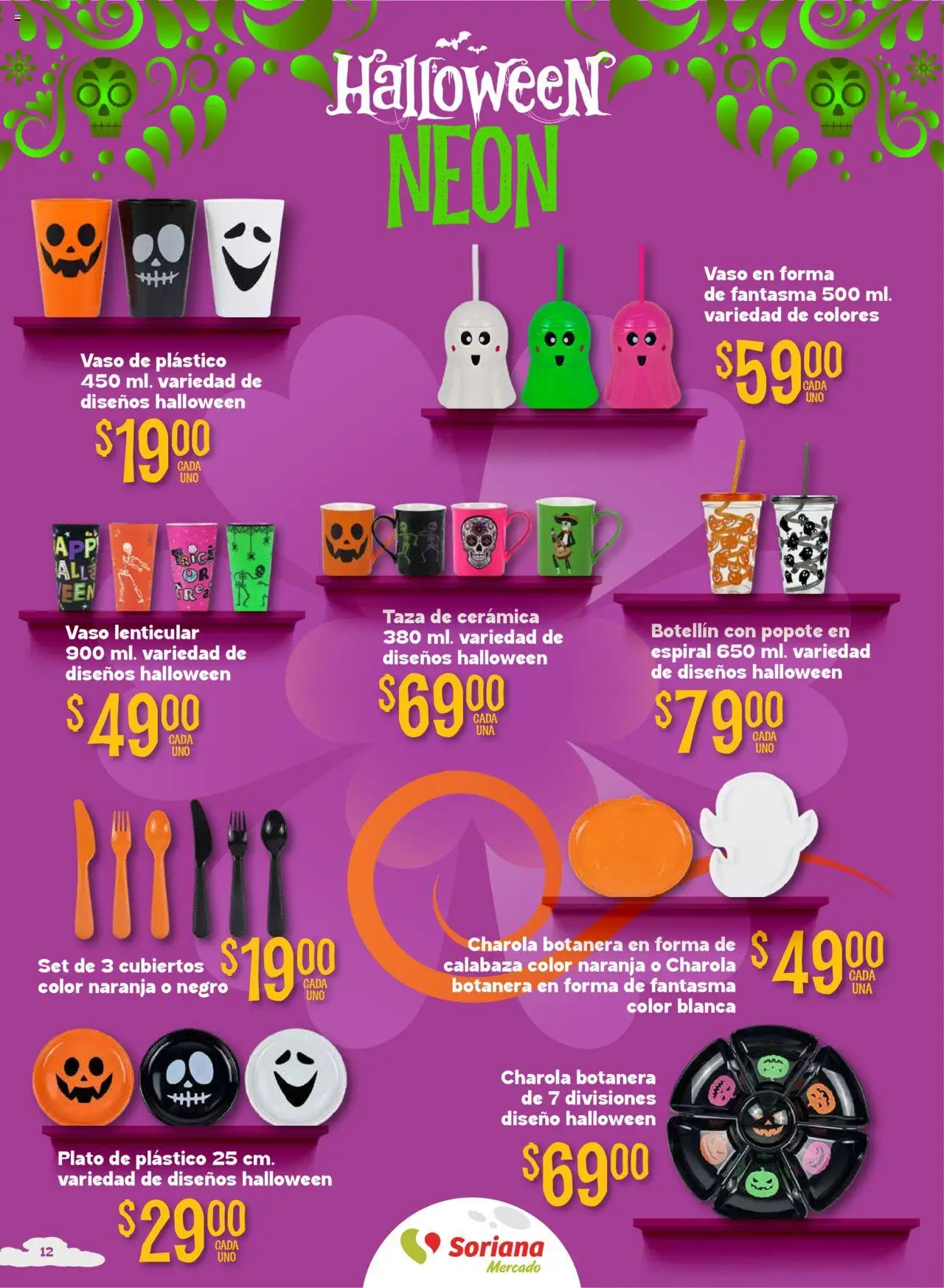 Nuevas ofertas de Soriana válidas en toda la República Mexicana desde el 16.10.2025. ¡Encuentra las mejores ofertas en Soriana - Halloween y Día de muertos Mercado Nacional! | Página: 12 | Productos: Taza