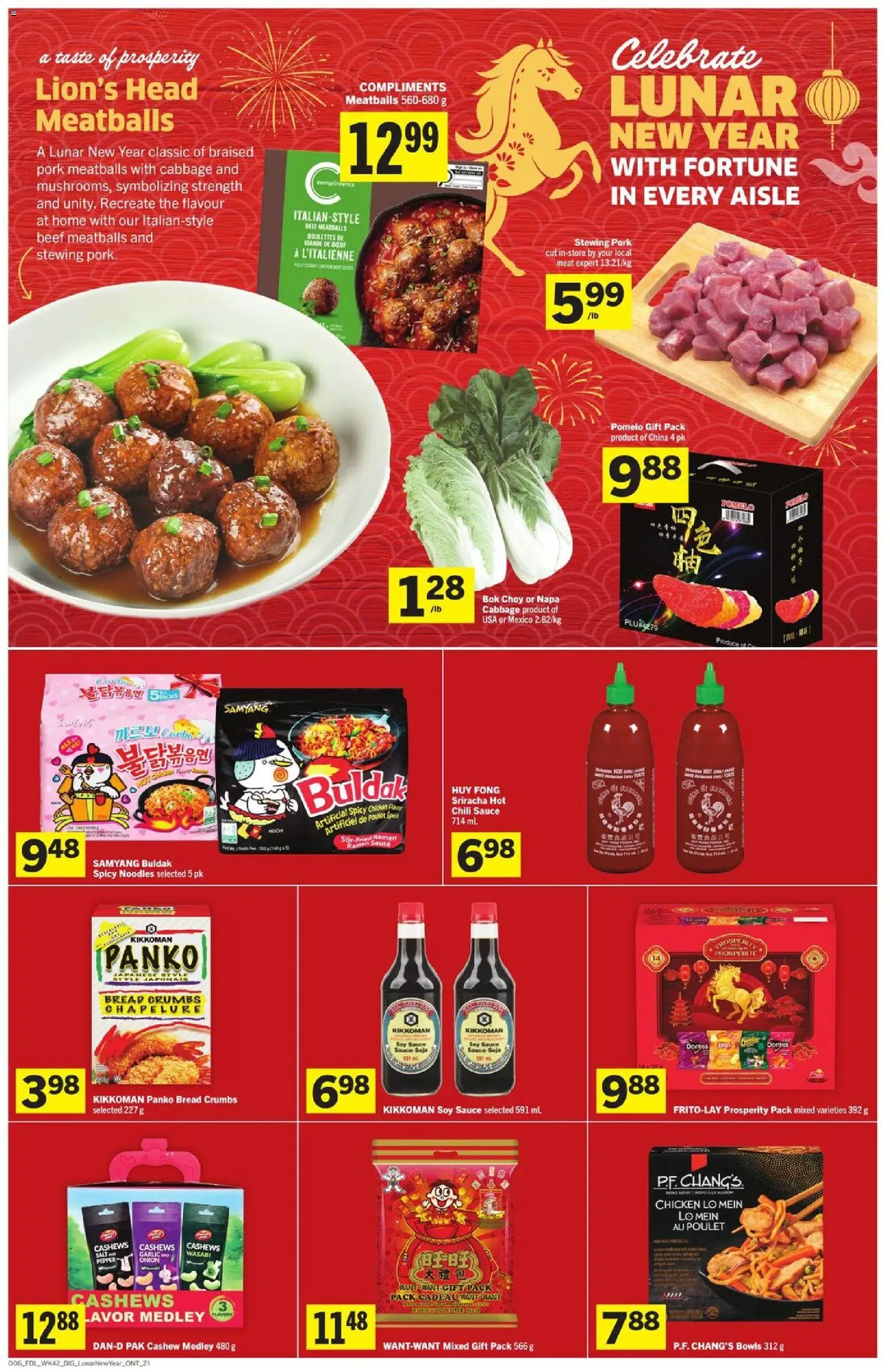 Foodland flyer valid from 12.02.2026 | Page: 9 | Products: Noodles, Beef, Bread, Pork