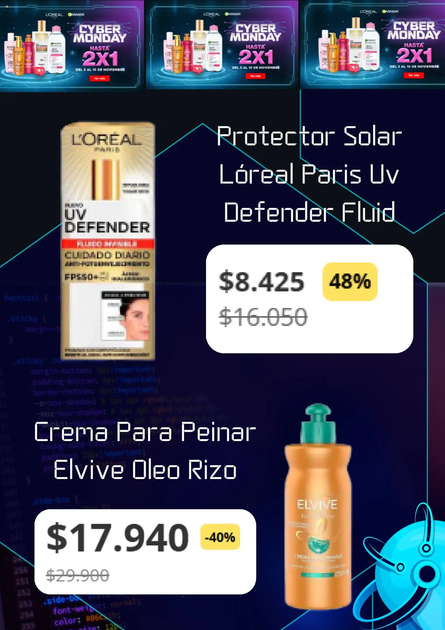 Vea - Cyber Monday  │ válido desde el 03.11.2025 | Página: 3 | Productos: Protector solar, Crema