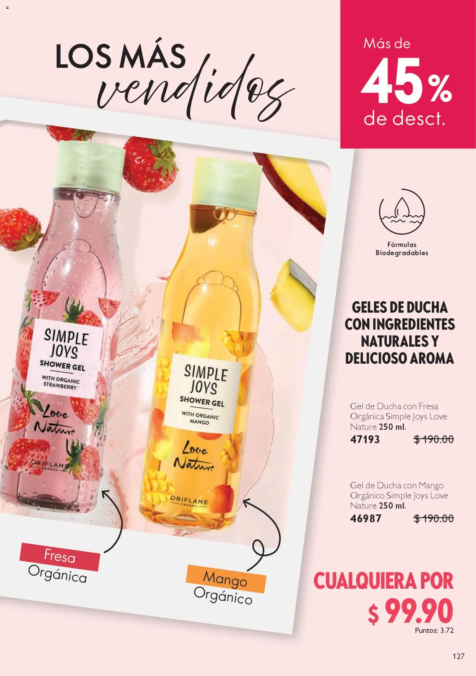 Nuevas ofertas de Oriflame válidas en toda la República Mexicana desde el 25.10.2025. ¡Encuentra las mejores ofertas en Oriflame Buen Fin! | Página: 127 | Productos: Fresa, Mango, Gel de ducha