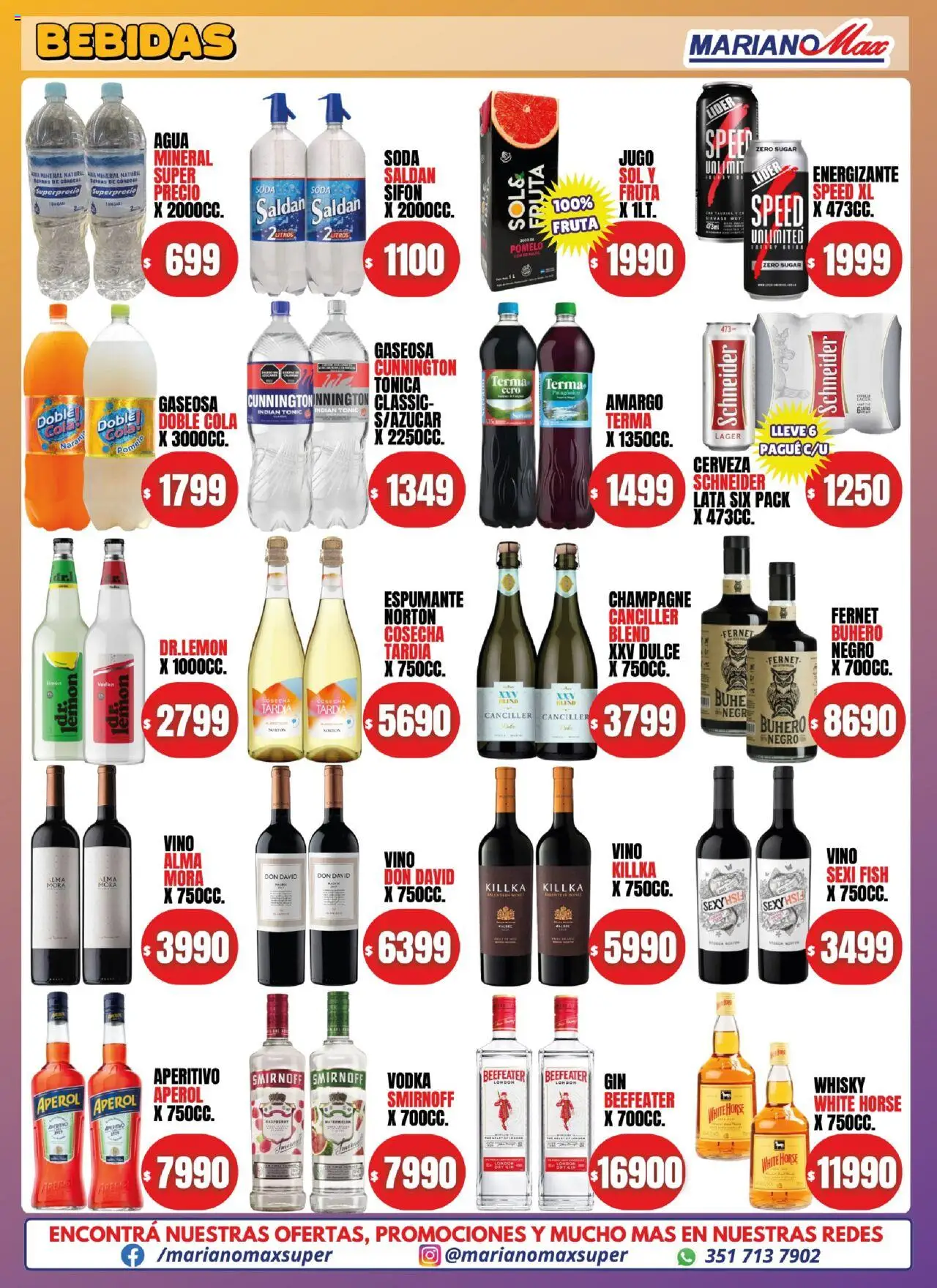 Mariano Max - Catálogo │ válido desde el 17.09.2025 | Página: 5 | Productos: Gaseosa, Champagne, Agua, Pomelo