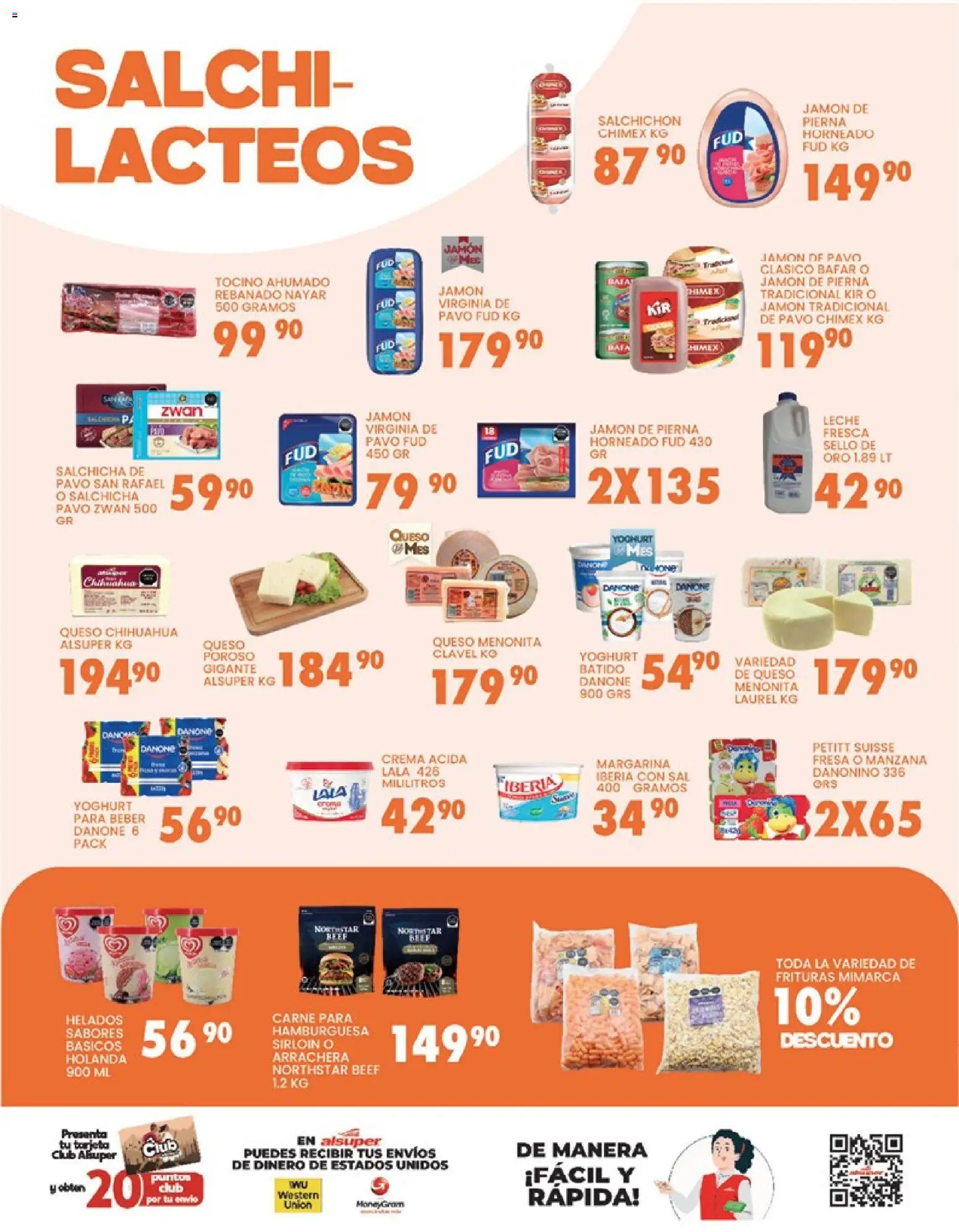 Nuevas ofertas de Alsuper válidas en toda la República Mexicana desde el 24.03.2026. ¡Encuentra las mejores ofertas en Alsuper folleto Chihuahua-Ciudad! | Página: 3 | Productos: Tocino, Salchicha, Crema, Manzana