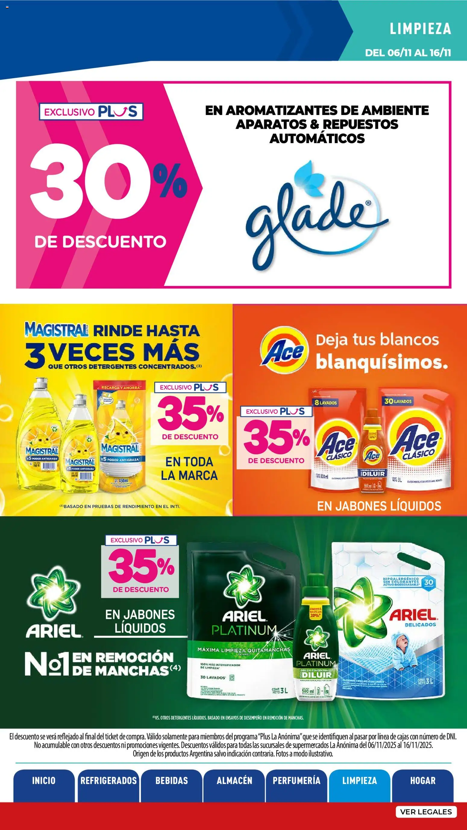 La Anonima catálogo │ válido desde el 06.11.2025 | Página: 33 | Productos: Antigrasa, Quitamanchas