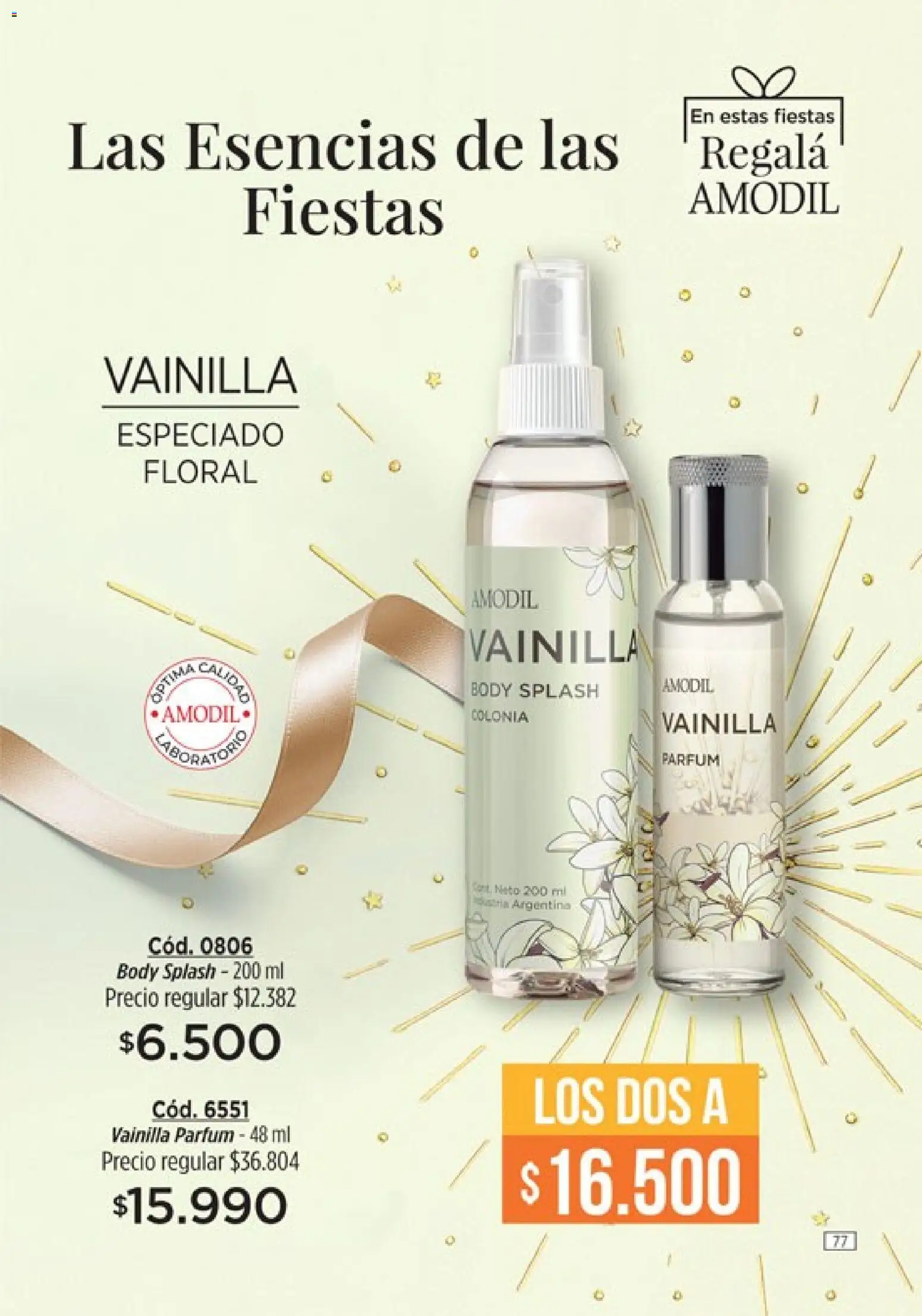 Amodil - Campaña 18/2025 │ válido desde el 30.11.2025 | Página: 77 | Productos: Body, Esencias