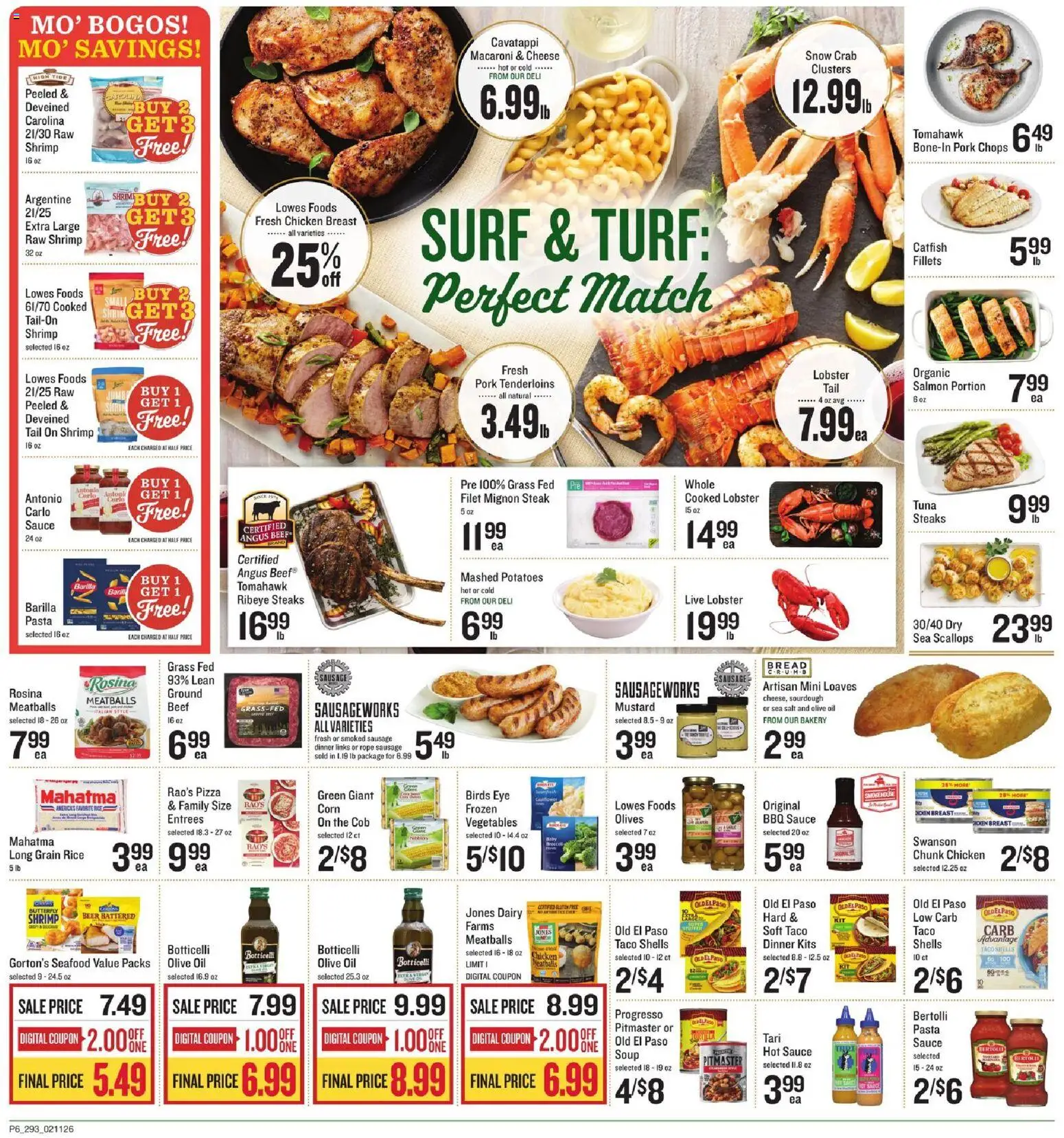Lowes Foods Weekly Ad - SC - valid from 11.02.2026 | Page: 9 | Products: Oil, Rice, Sauce, Sausage