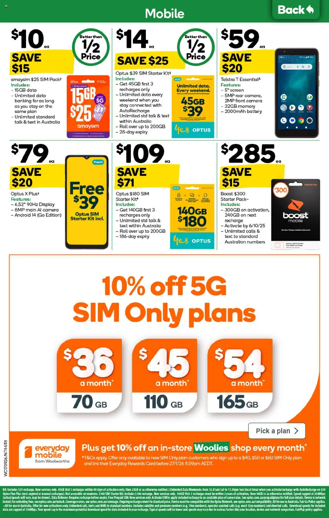 Woolworths catalogue - valid from 17.09.2025 | Page: 42 | Products: Cap, Device, Screen, Mobile