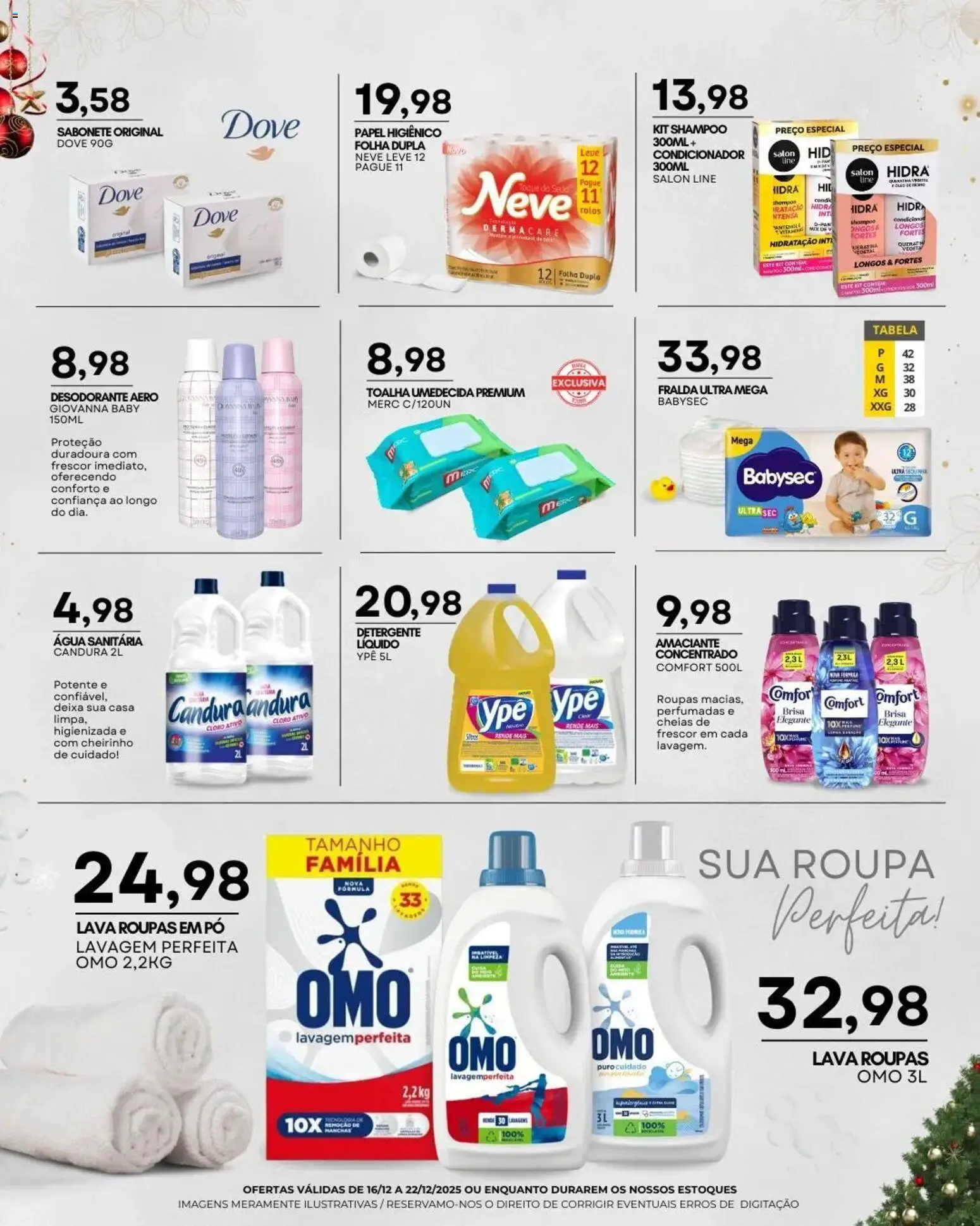 Mercadão Atacadista Folheto - válido de 16.12.2025 | Página: 10 | Produtos: Cloro, Roupas, Amaciante, Água sanitária