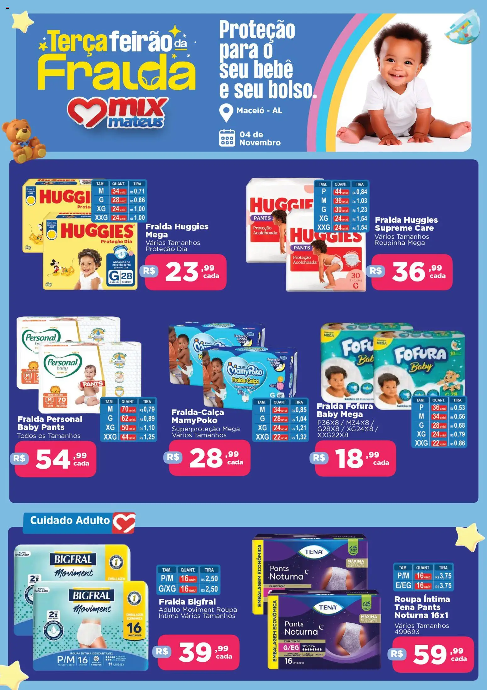 Mateus Folheto - válido de 04.11.2025 | Página: 1 | Produtos: Fraldas